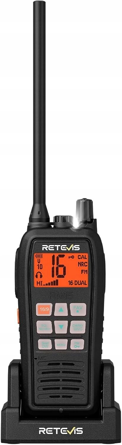 Retevis RM15 Námořní rádio, IP68 Plovoucí, 2000 mAh, Krátká vlnovka, Vhf 6W