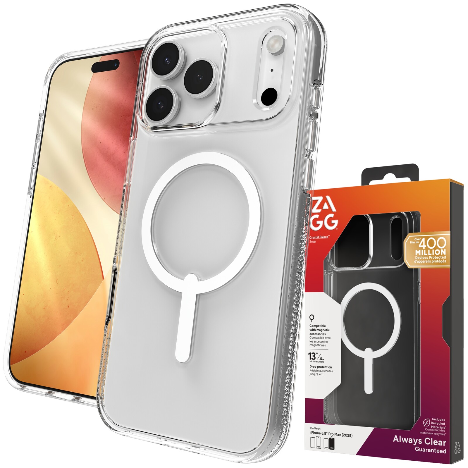 Zagg Crystal Palace Snap Case – Pouzdro MagSafe pro iPhone 17 Pro Max