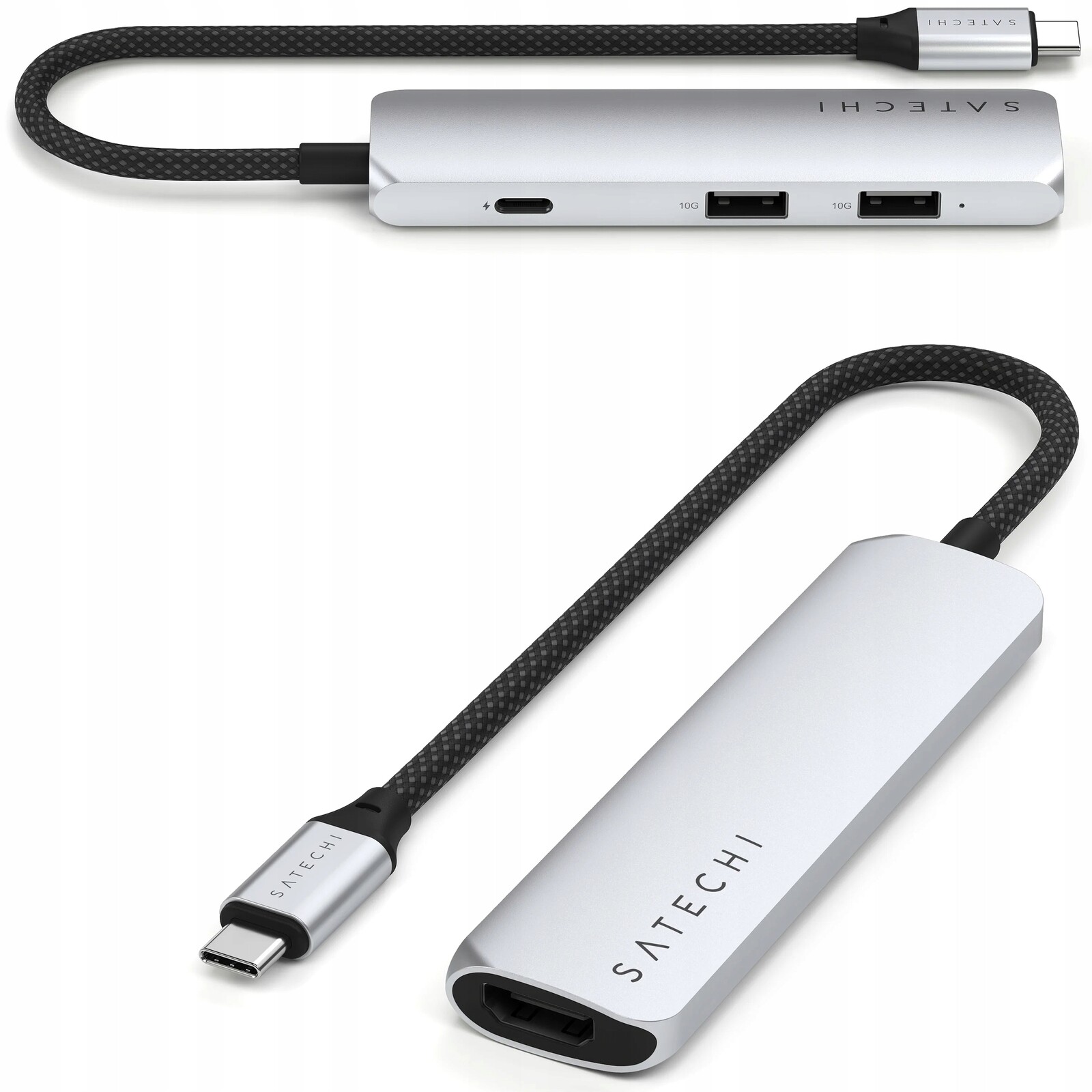Satechi 4v1 Slim Multiport Adapter Usb-c hub 2x Usb-a Hdmi adaptér