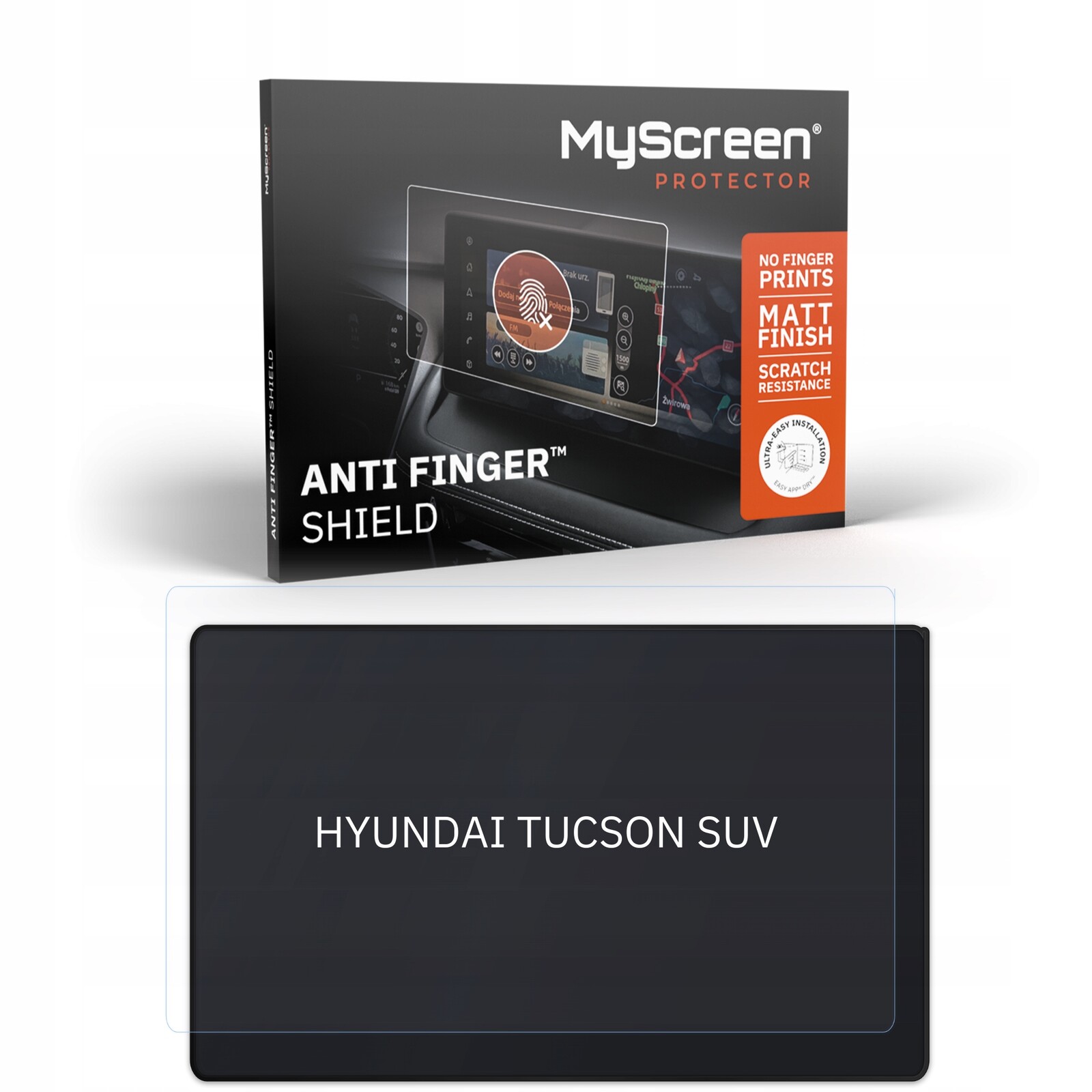 Hyundai Tucson Suv 2020 Front Centre Dashboard 01 * Matná fólie