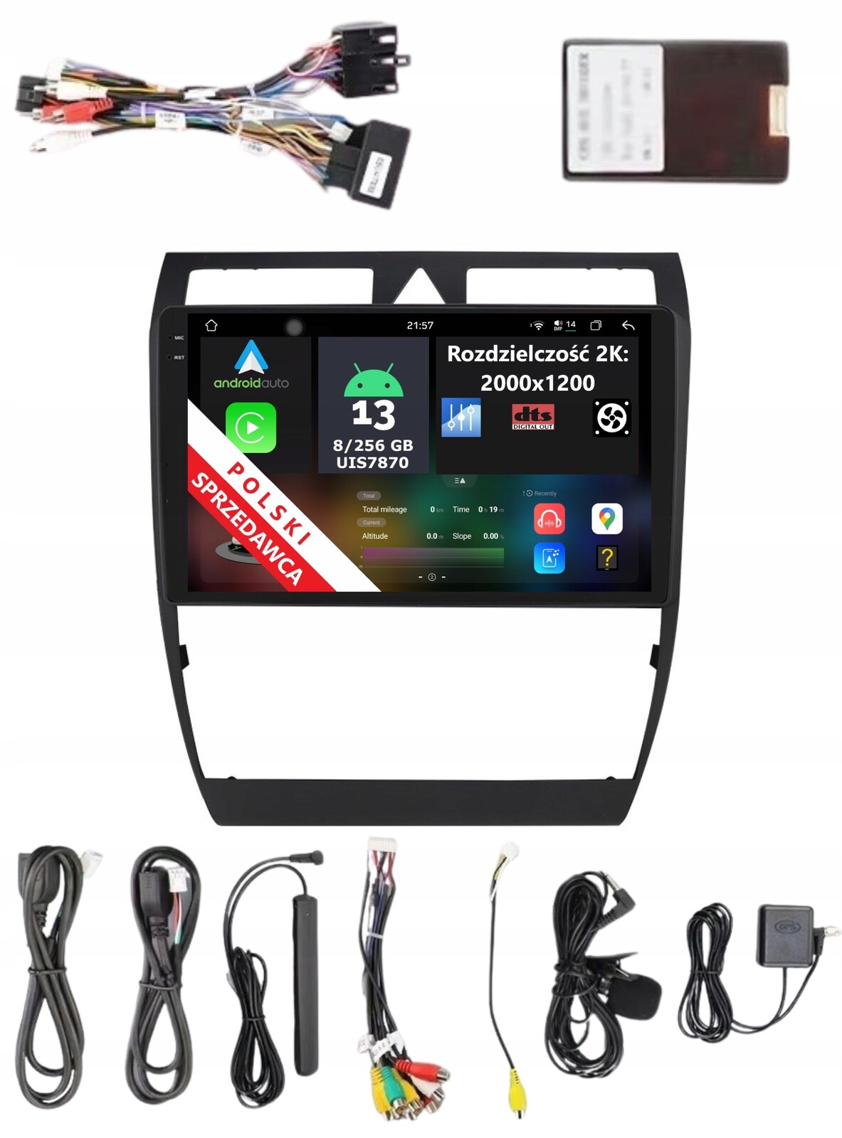 2DIN Rádio Navigace Android Audi A6 C5 8/256 Gb Dsp Carplay