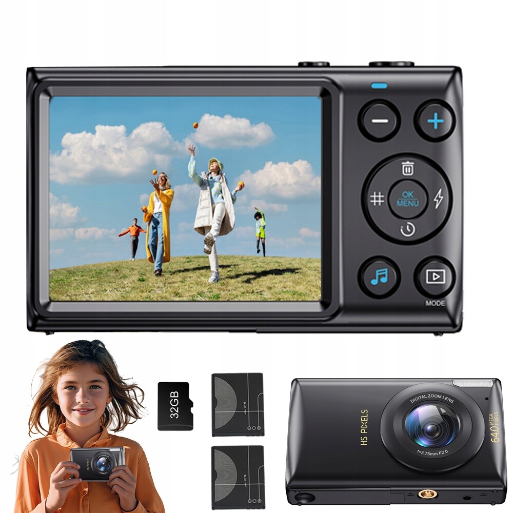 Digitální Fotoaparát S Automatickým Ostřením Hdd 4K 18X Vysoká Kvalita 32G Tf Karta