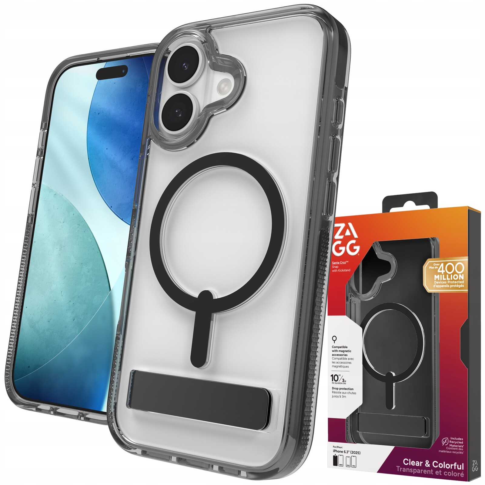 Zagg Santa Cruz Snap Kickstand Case – Pouzdro s MagSafe pro iPhone 17
