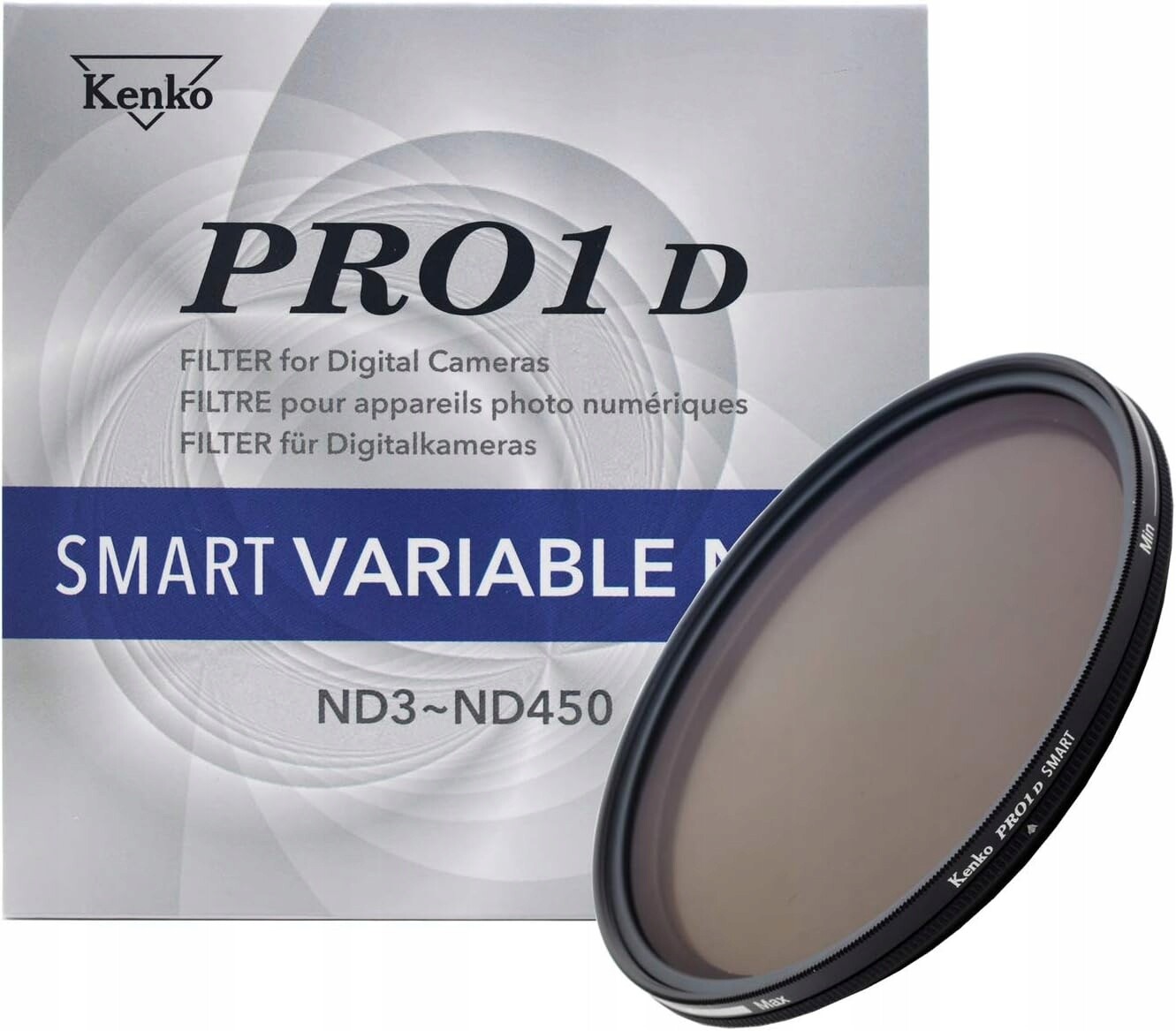 Šedý Nastavitelný Filtr Kenko PRO1D Smart Variable Ndx ND3-ND450 67MM