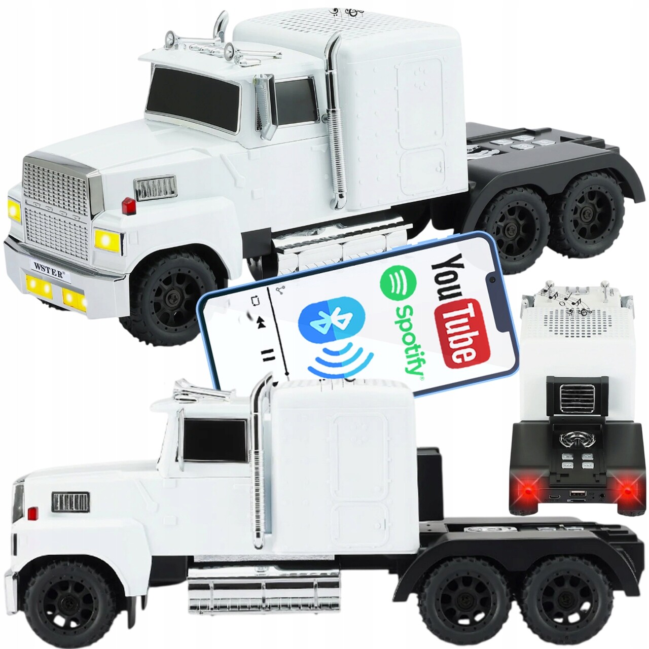 Nákladní Auto S Vestavěným Led Reproduktorem Akumulátor Velká Hračka XXL