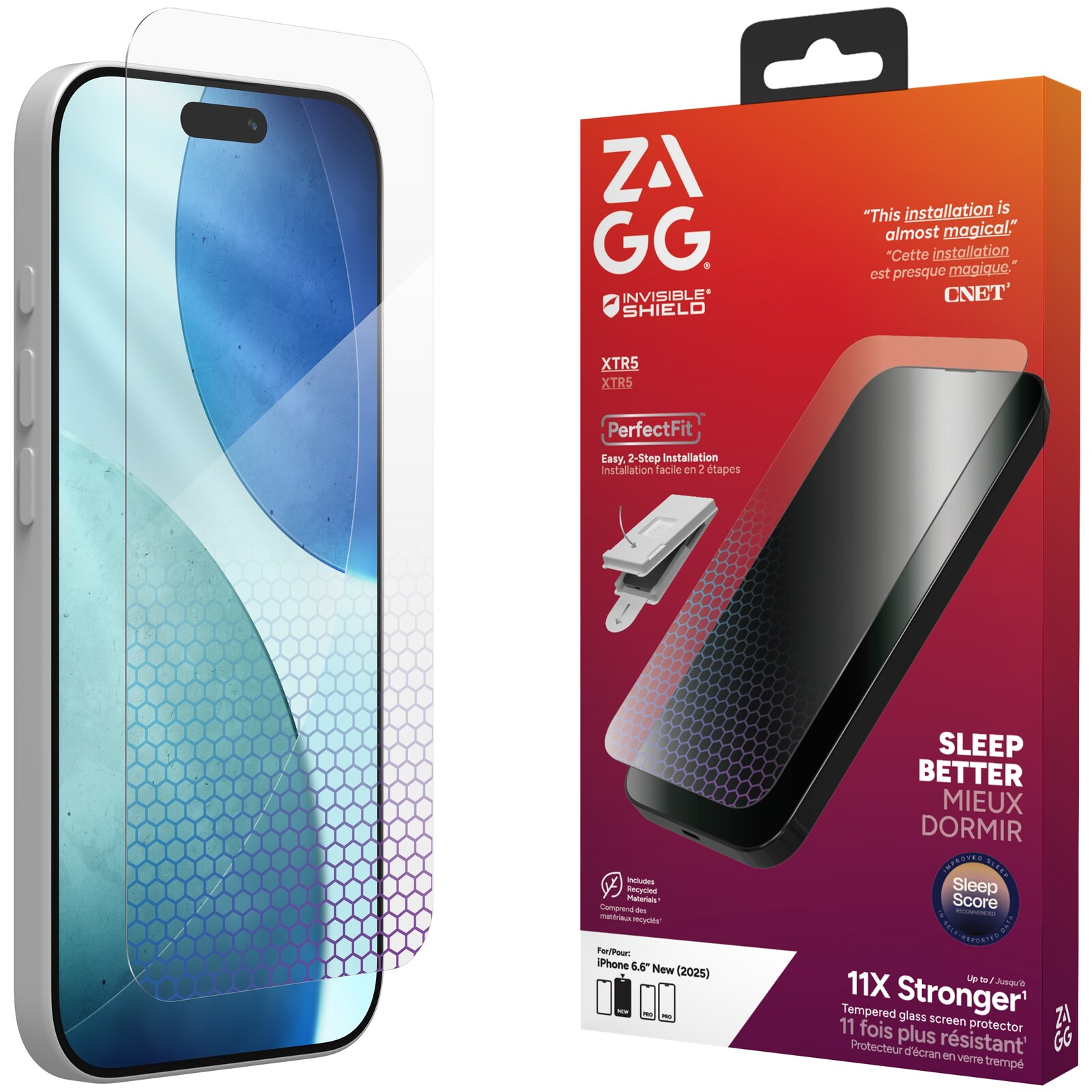 Zagg Glass XTR5 Tvrzené Sklo na displej pro iPhone 17