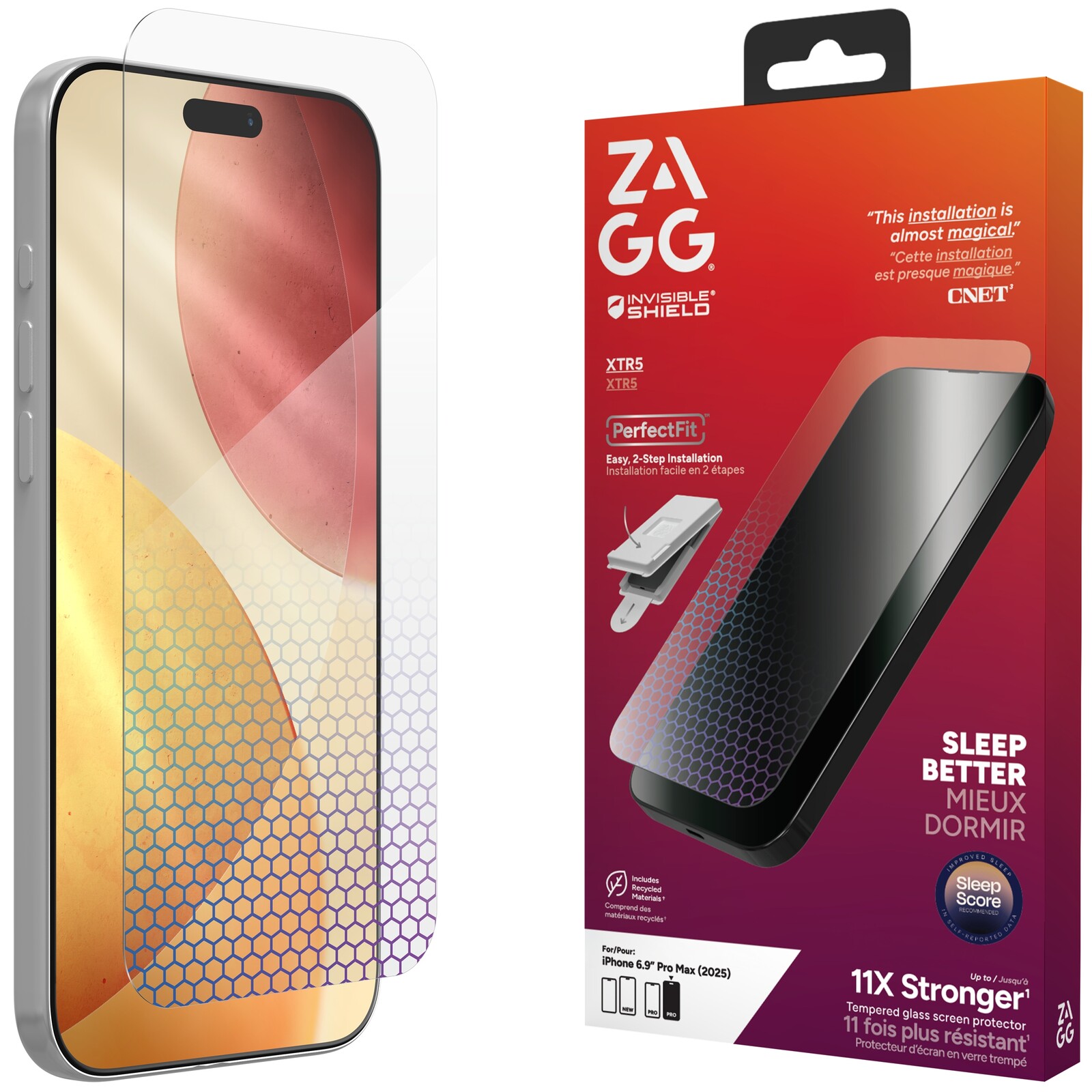 Zagg Glass XTR5 Tvrzené Sklo na displej pro iPhone 17 Pro Max