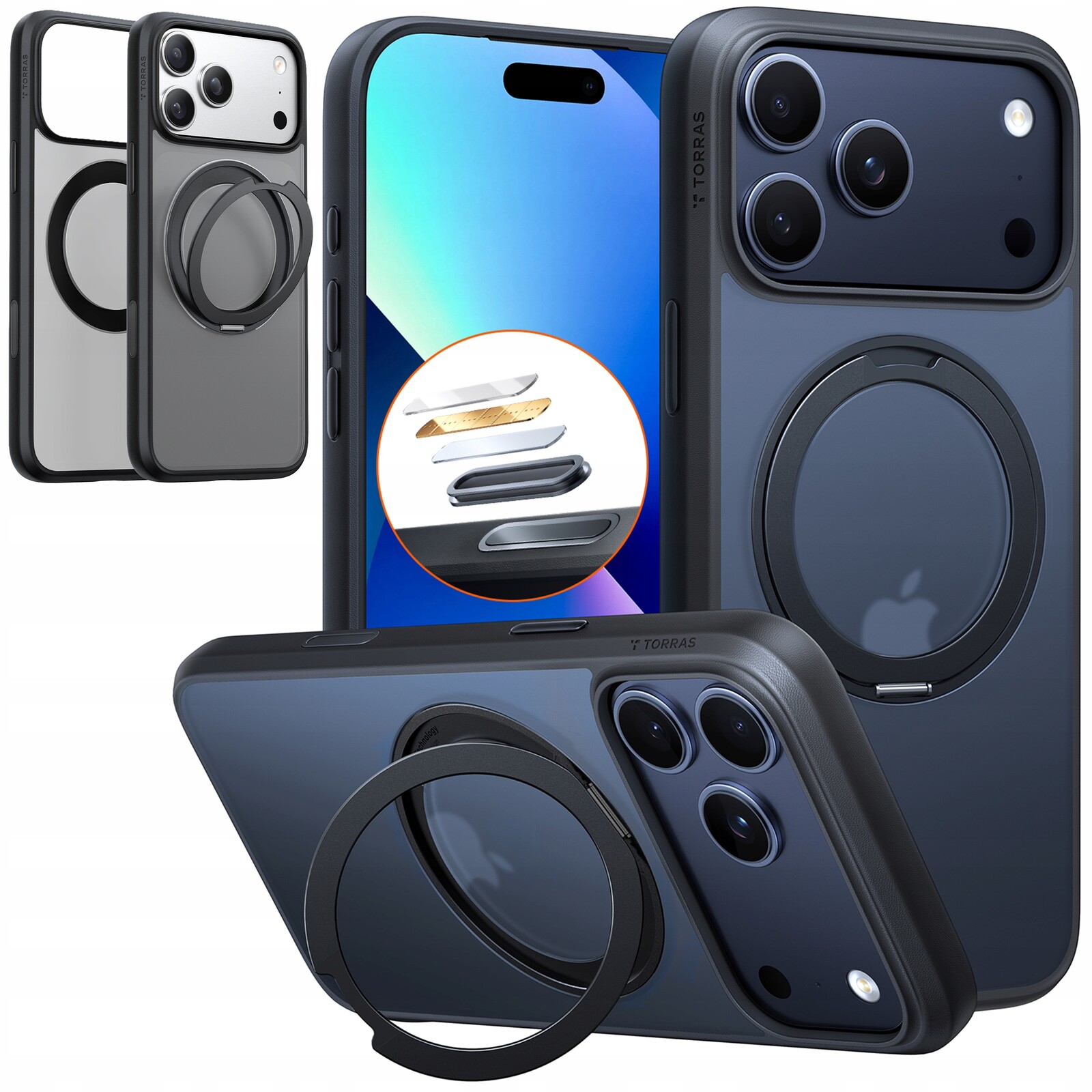 Torras Ostand Pro Case – Pouzdro MagSafe s držákem pro iPhone 17 Pro