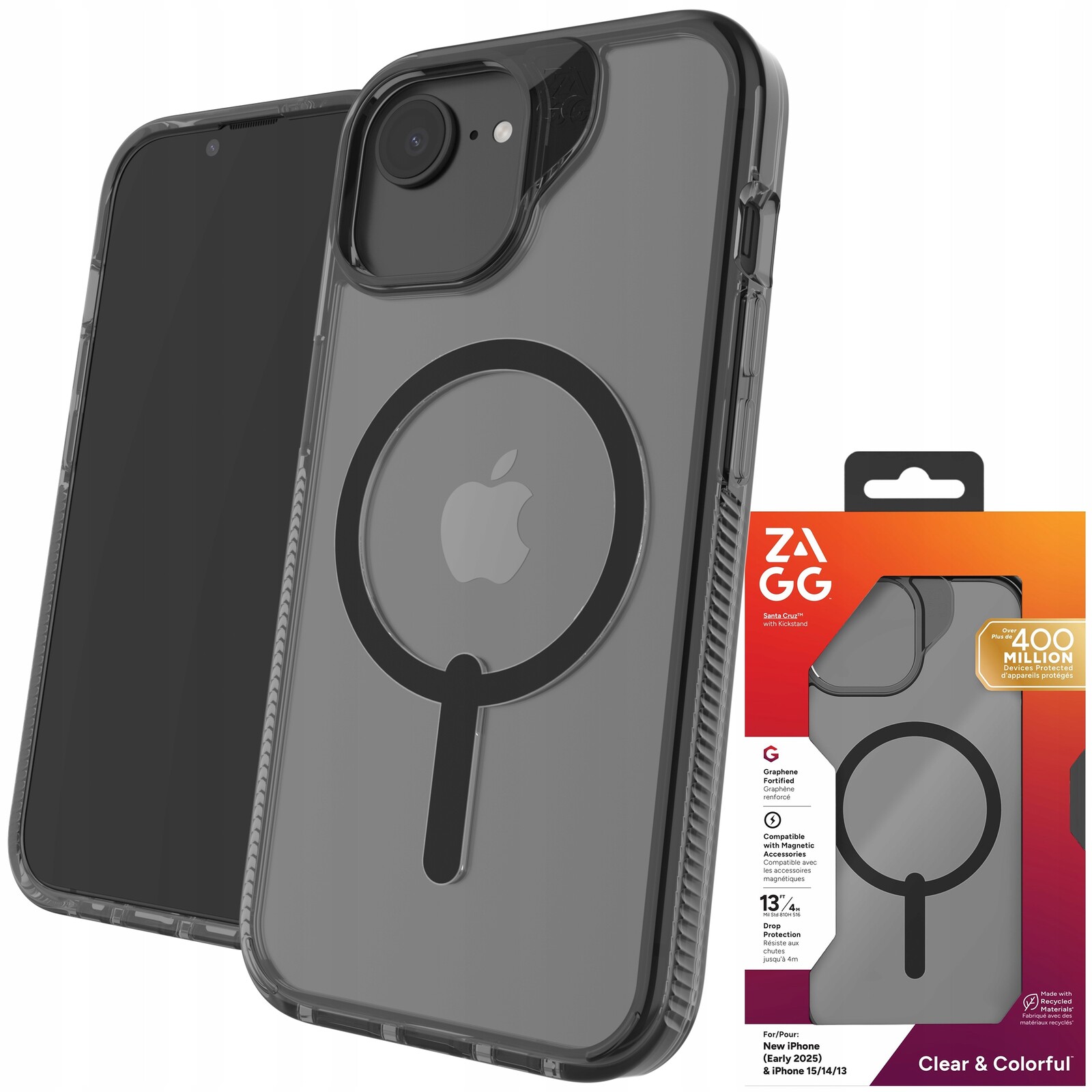 Zagg Santa Cruz Snap Case Pouzdro MagSafe pro iPhone 17e 16e 15 14 13