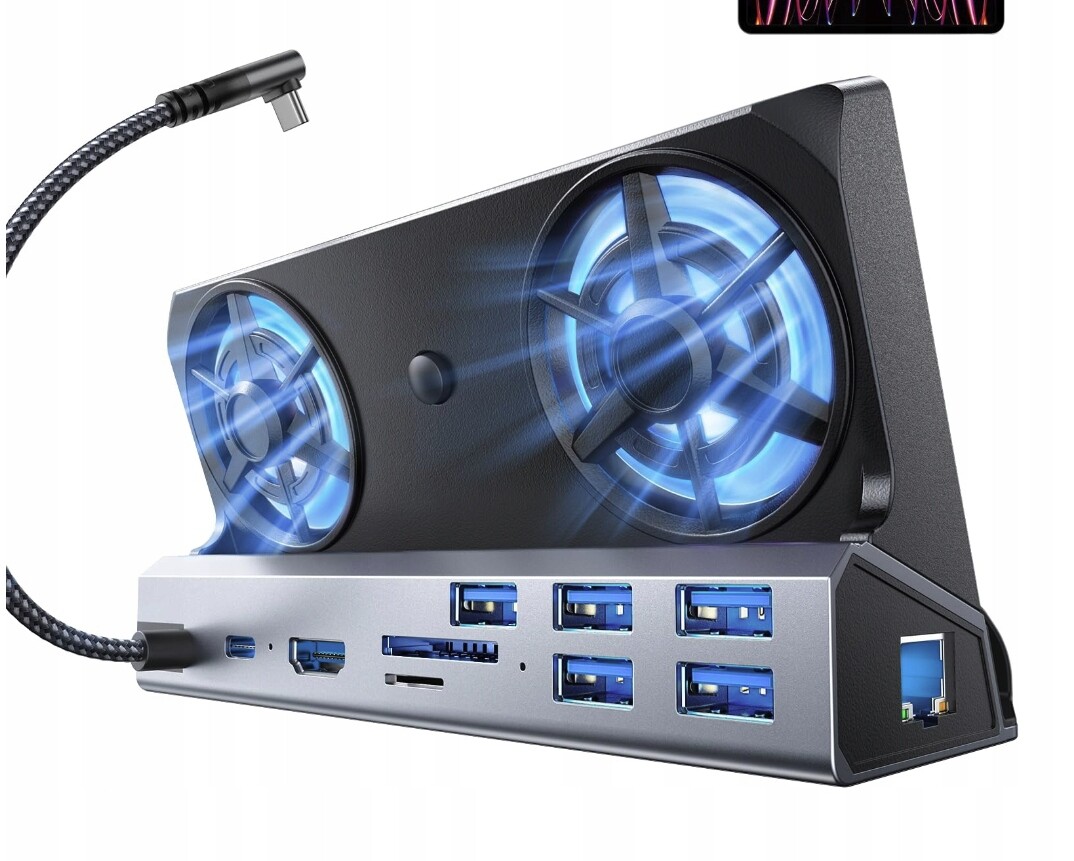 Usb-c Dock Hub 10v1 s chlazením Asus Rog Ally