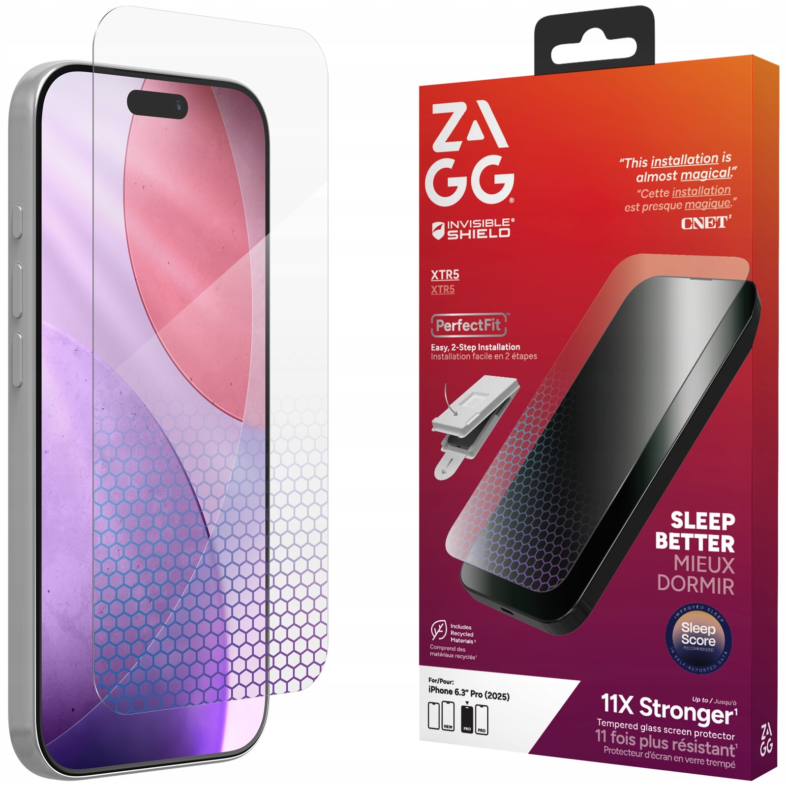 Zagg Glass XTR5 Tvrzené Sklo na displej pro iPhone 17 Pro