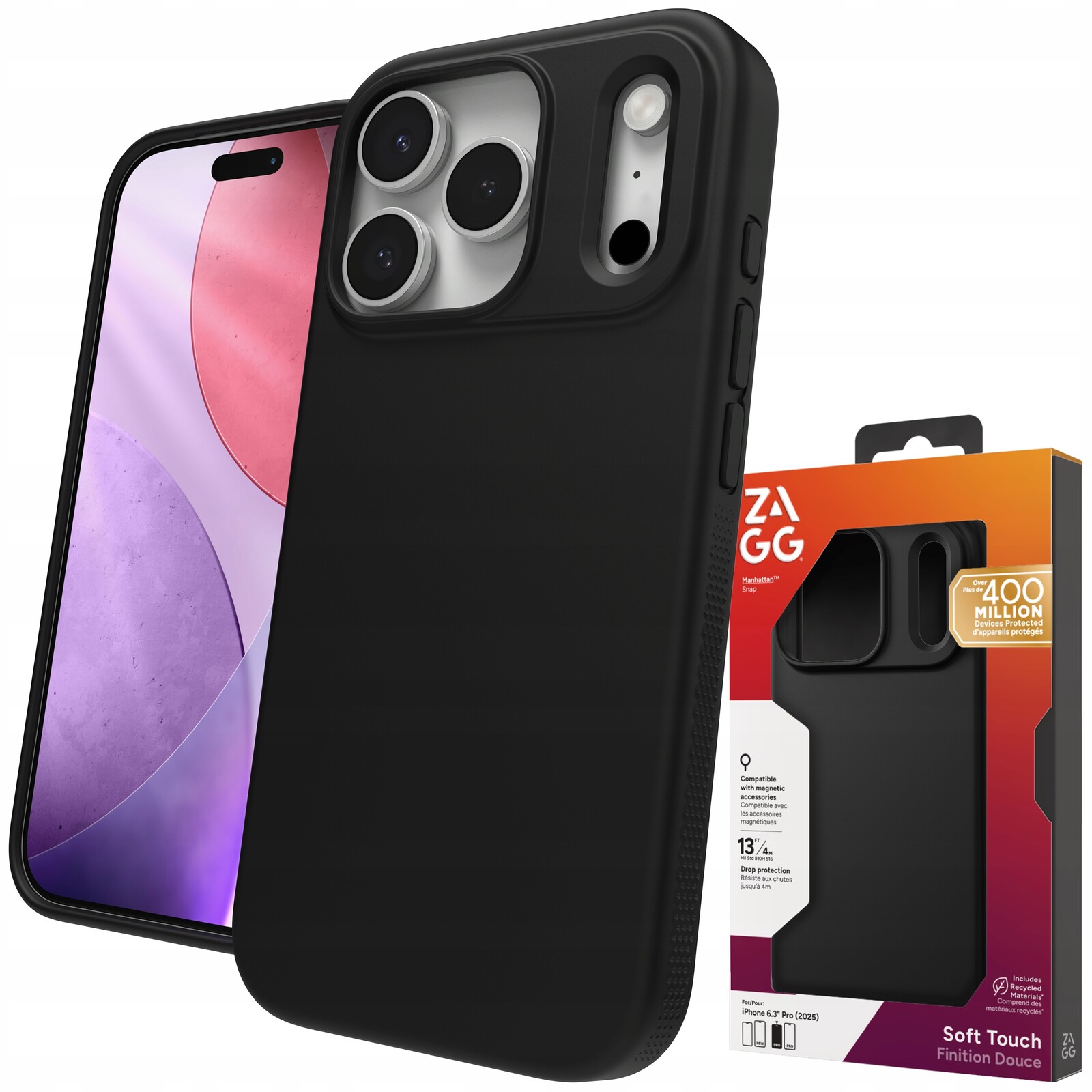 Zagg Manhattan Snap Case Pouzdro s MagSafe pro iPhone 17 Pro Cover