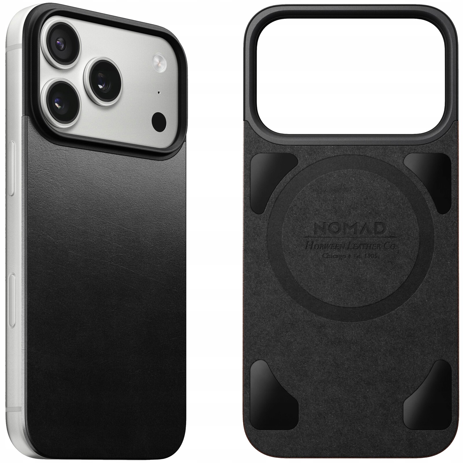 Nomad Horween Leather Back – kožená krytka s MagSafe pro iPhone 17 Pro