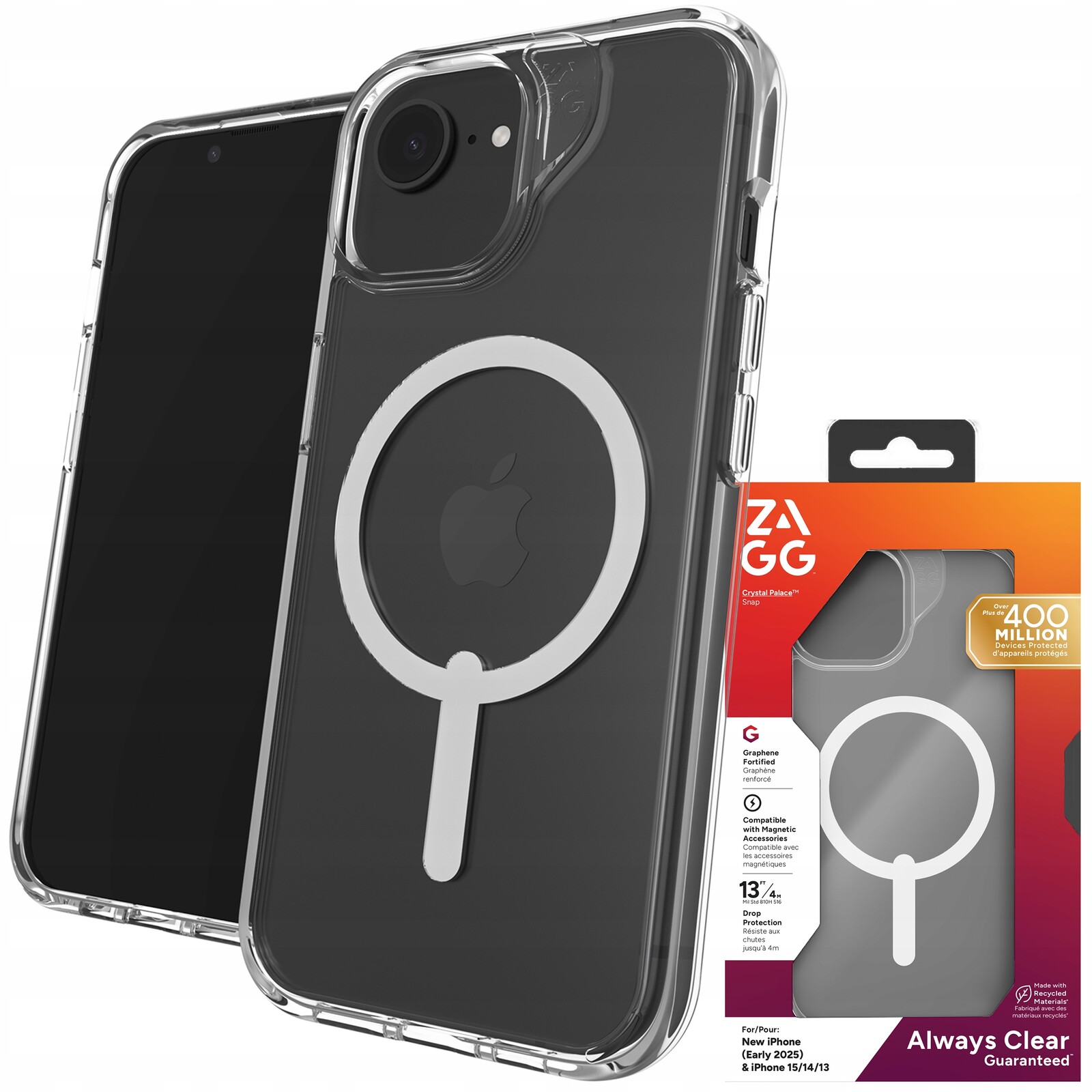 Zagg Crystal Palace Case Pouzdro MagSafe pro iPhone 17e 16e 15 14 13