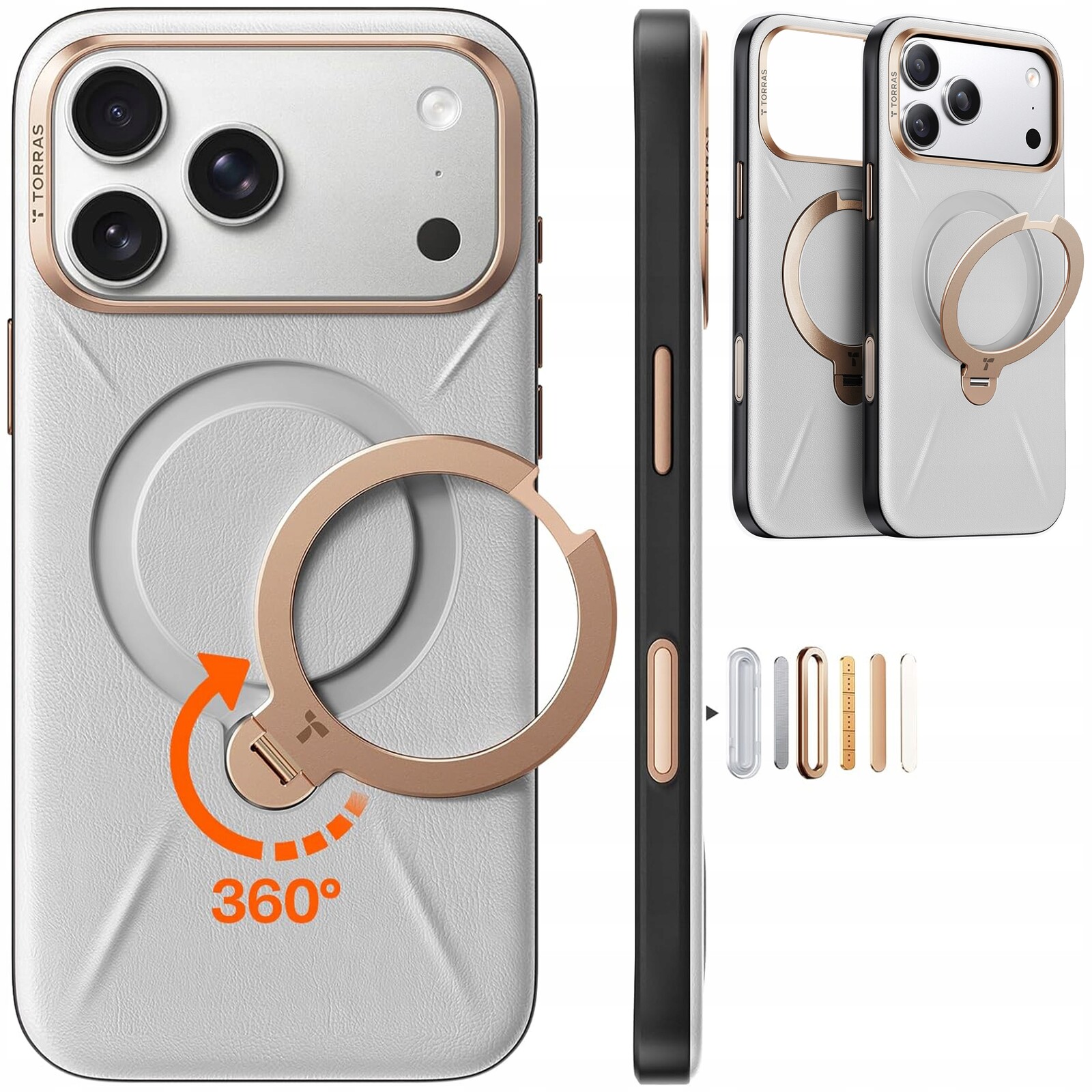 Torras Ostand VegSkin Case Pouzdro MagSafe s držákem pro iPhone 17 Pro Max