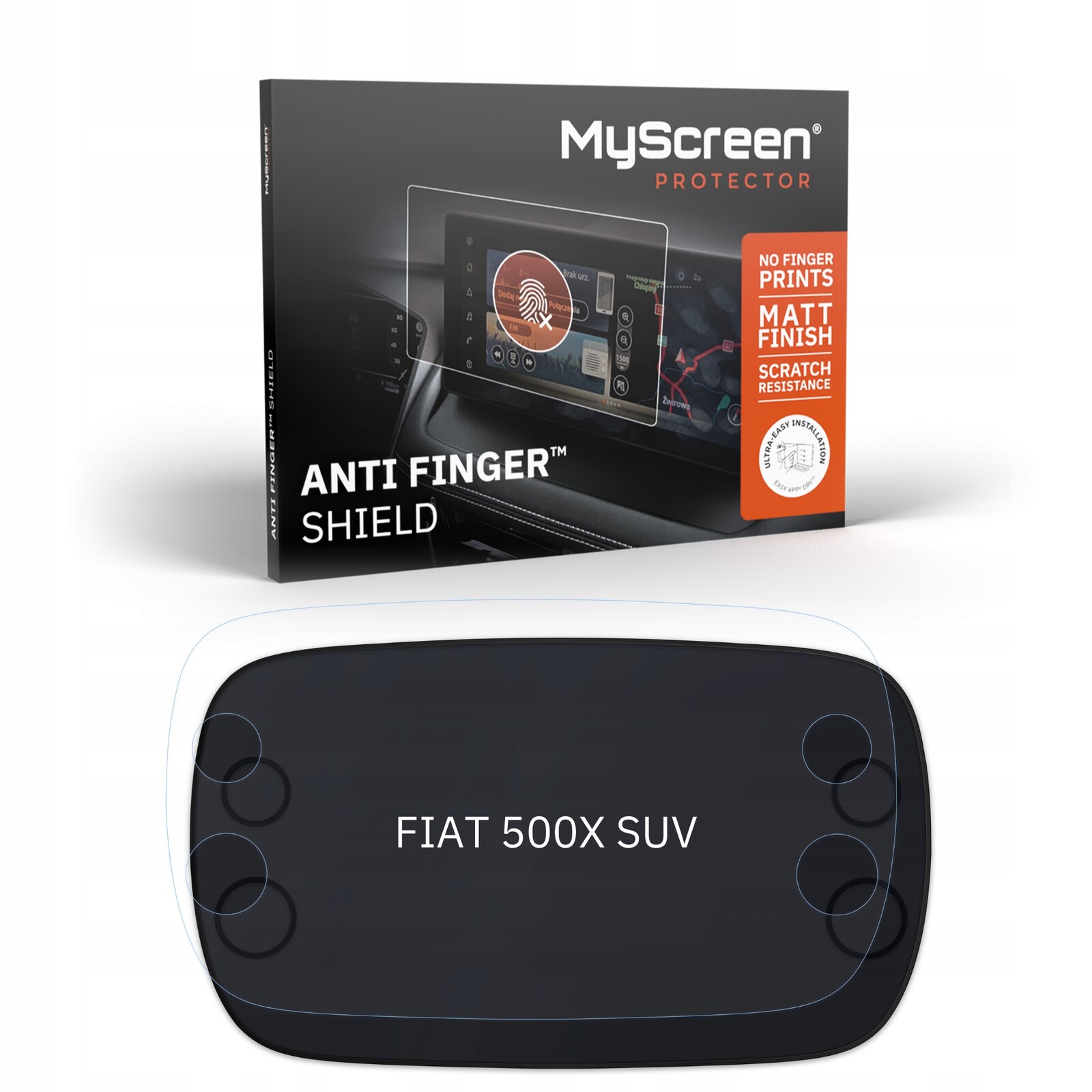 Fiat 500X Suv 2018 01 * Matná fólie Anti Finger Shield