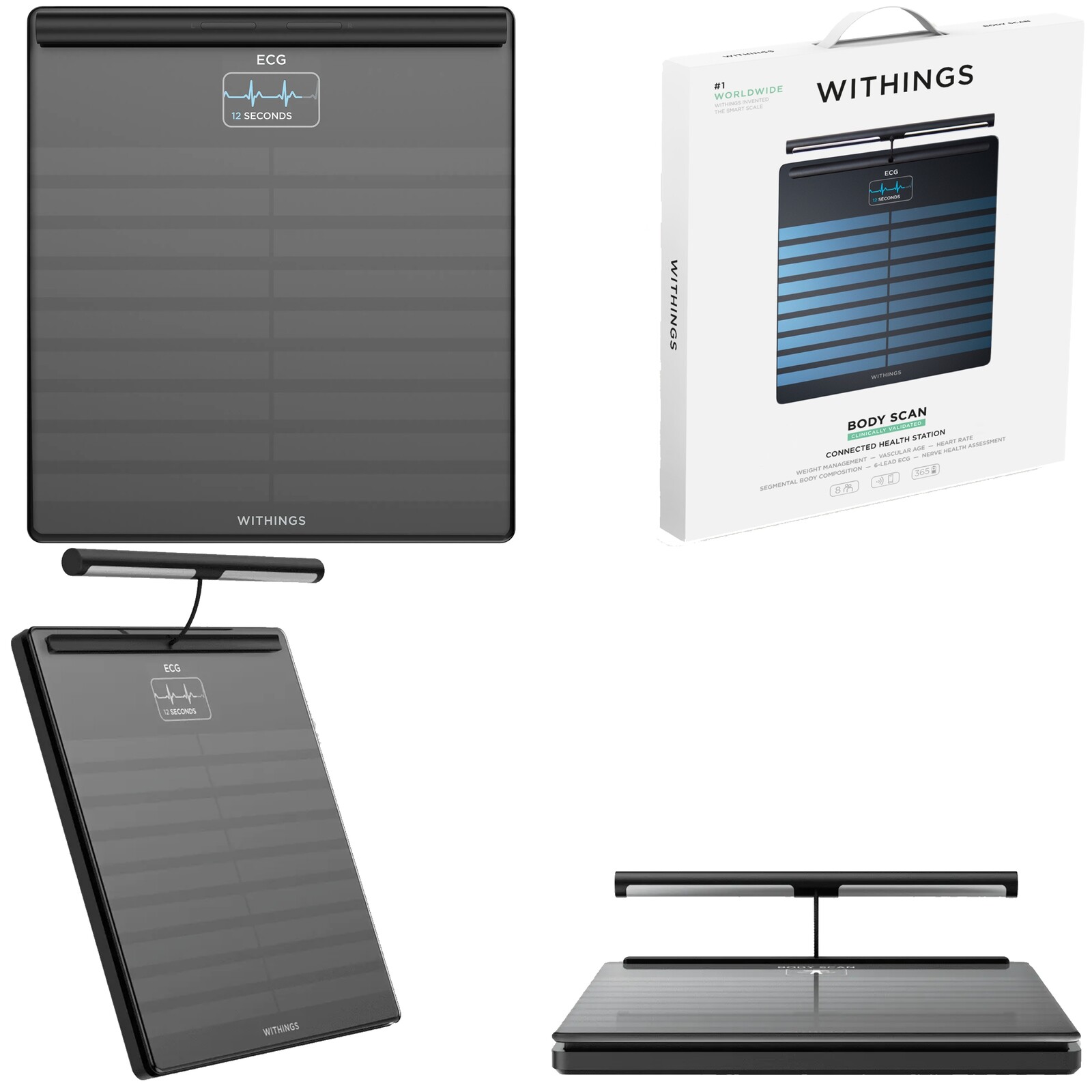 Withings Body Scan – váha s analýzou složení tělesné hmotnosti a měřením tepové frekvence