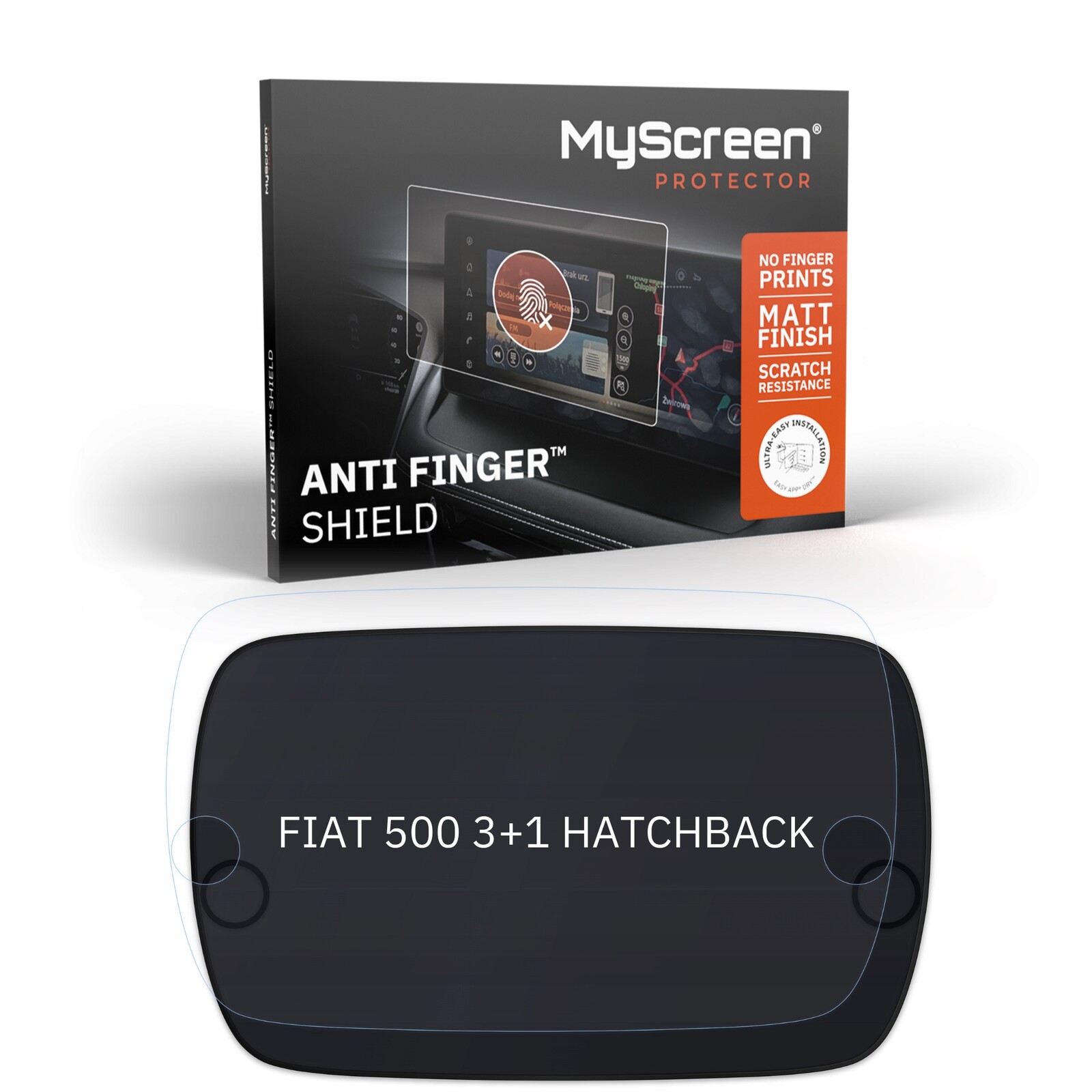 Fiat 500 3+1 Hatchback 2022 Front Centre Dashboard 01 * Matná fólie