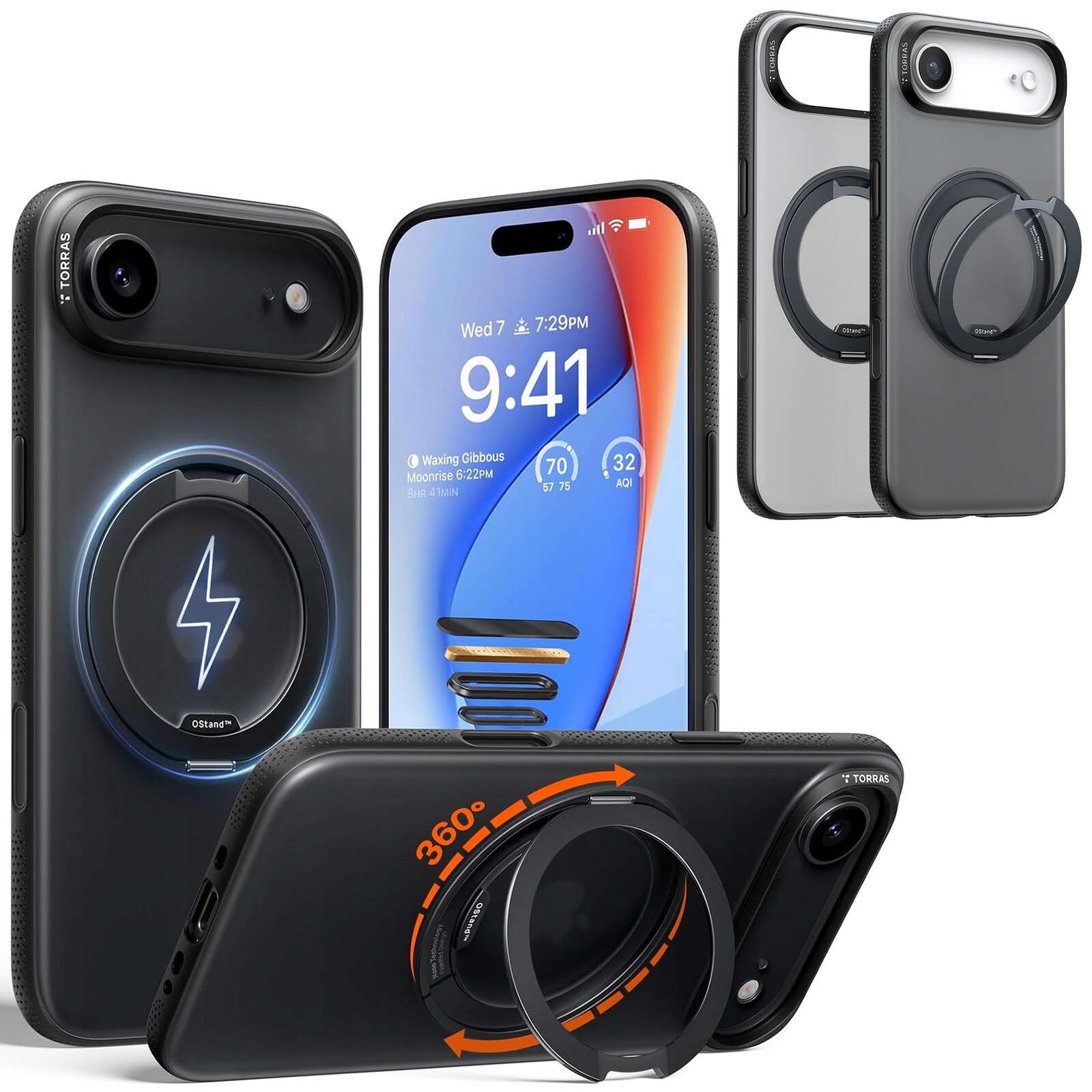 Torras Ostand Fitness Case – Pouzdro MagSafe s držákem pro iPhone Air Kryt