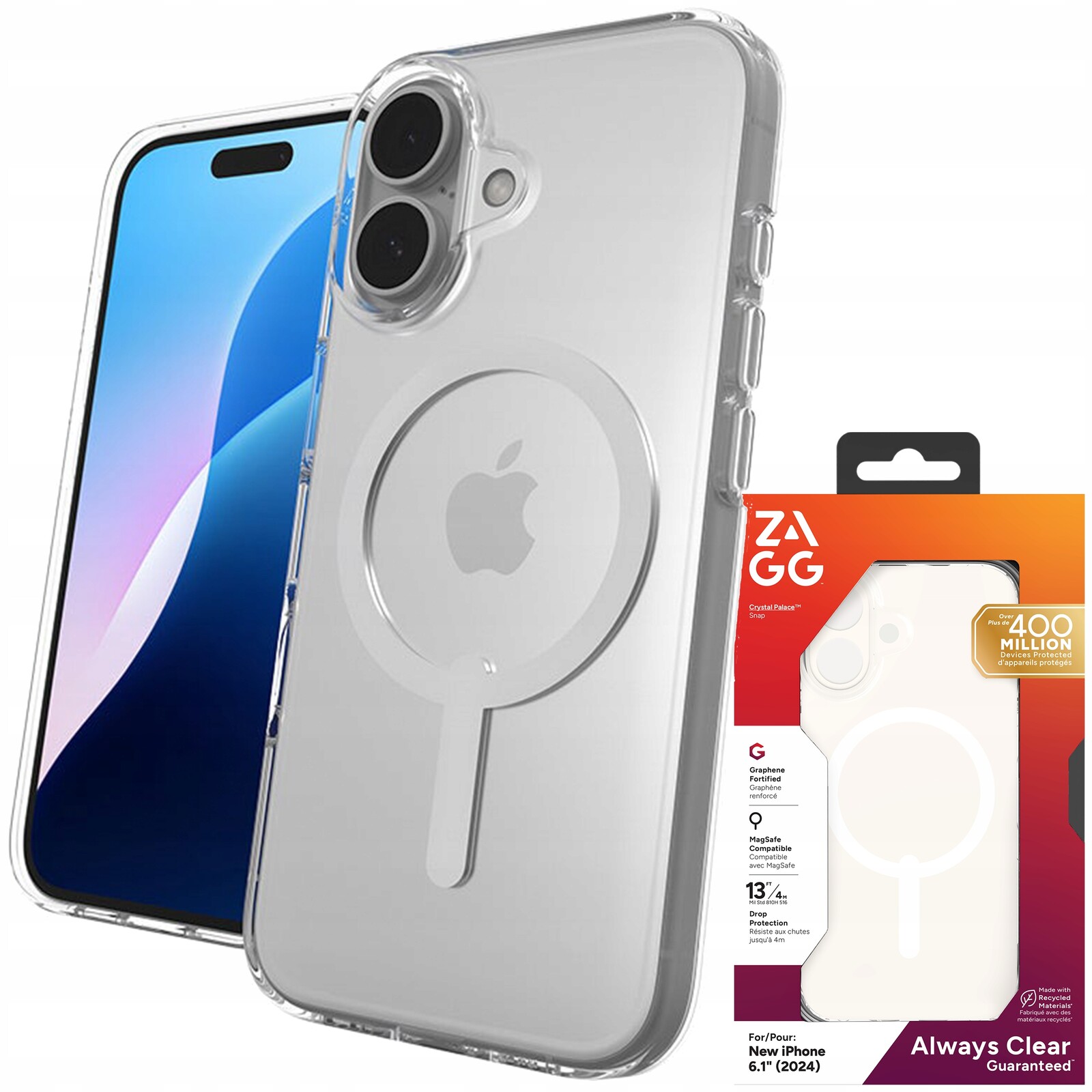 Zagg Crystal Palace Snap Case – Pouzdro s MagSafe pro iPhone 16 Cover