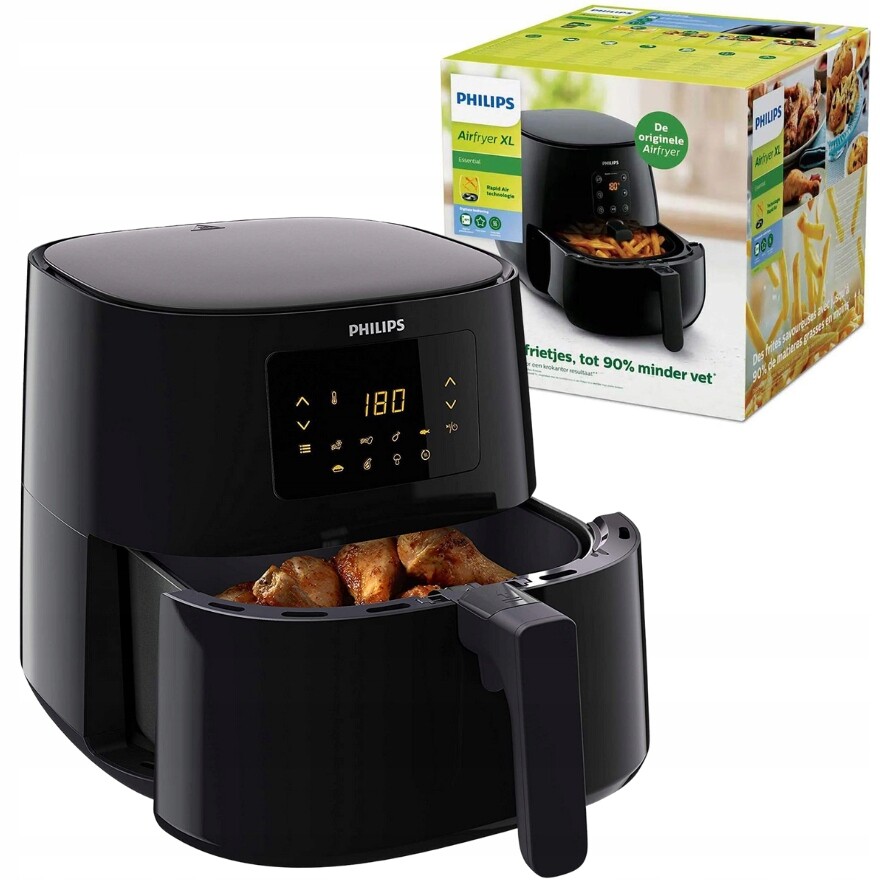Beztuková Fritéza Air Fryer, Trouba Philips, Mísa 6,2 L, Výkon 2000 W