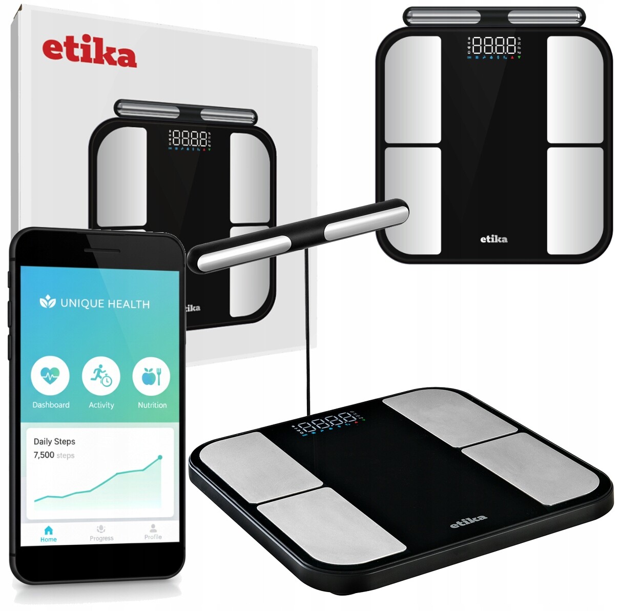 Elektronická Analytická Koupelnová Váha Pro Měření Tuku Bmi, Aplikace Pl