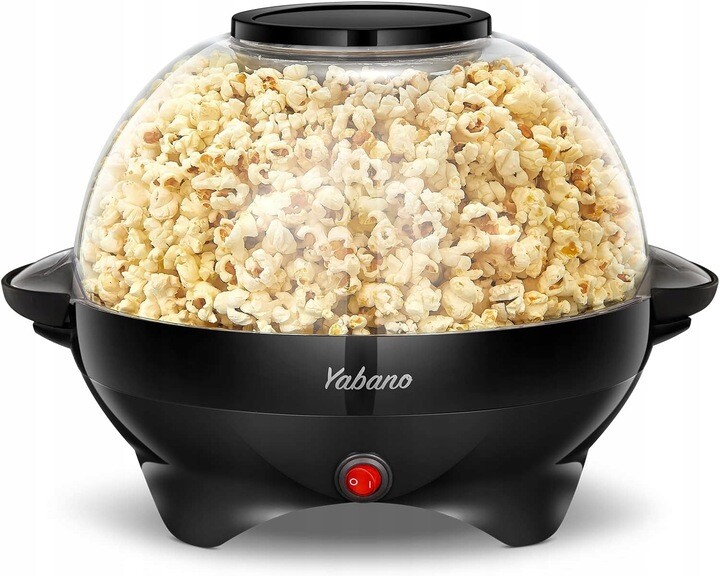 Zařízení na popcorn Yabano RH-906 800 W Černé 5 l, víko jako miska