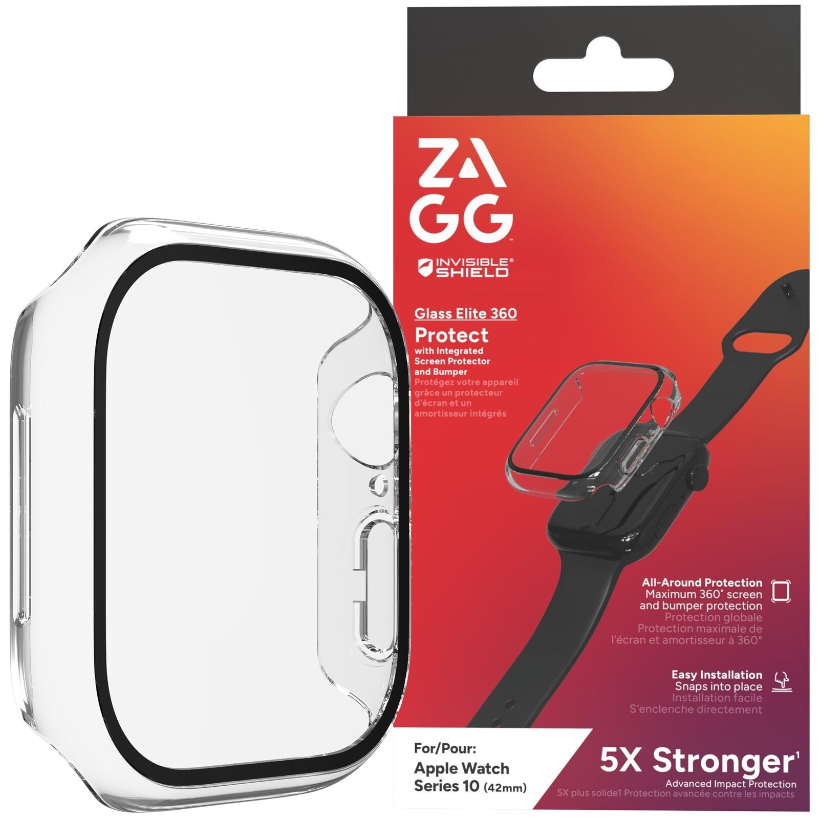 Zagg Glass Elite 360 Tvrzené Sklo na displej pro Apple Watch 11 10 42 mm