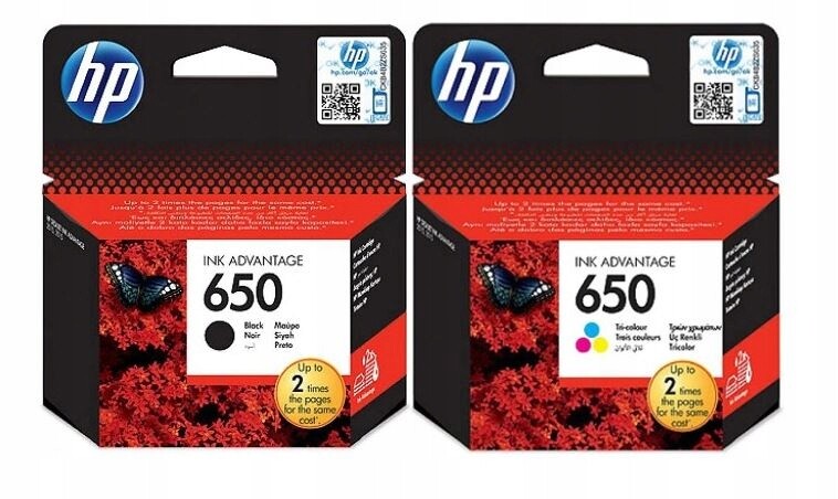 Inkoust Hp 650 CZ101AE 6,5 ml CZ102AE 5 ml Cmyk Originální sada Hp 1015 1510