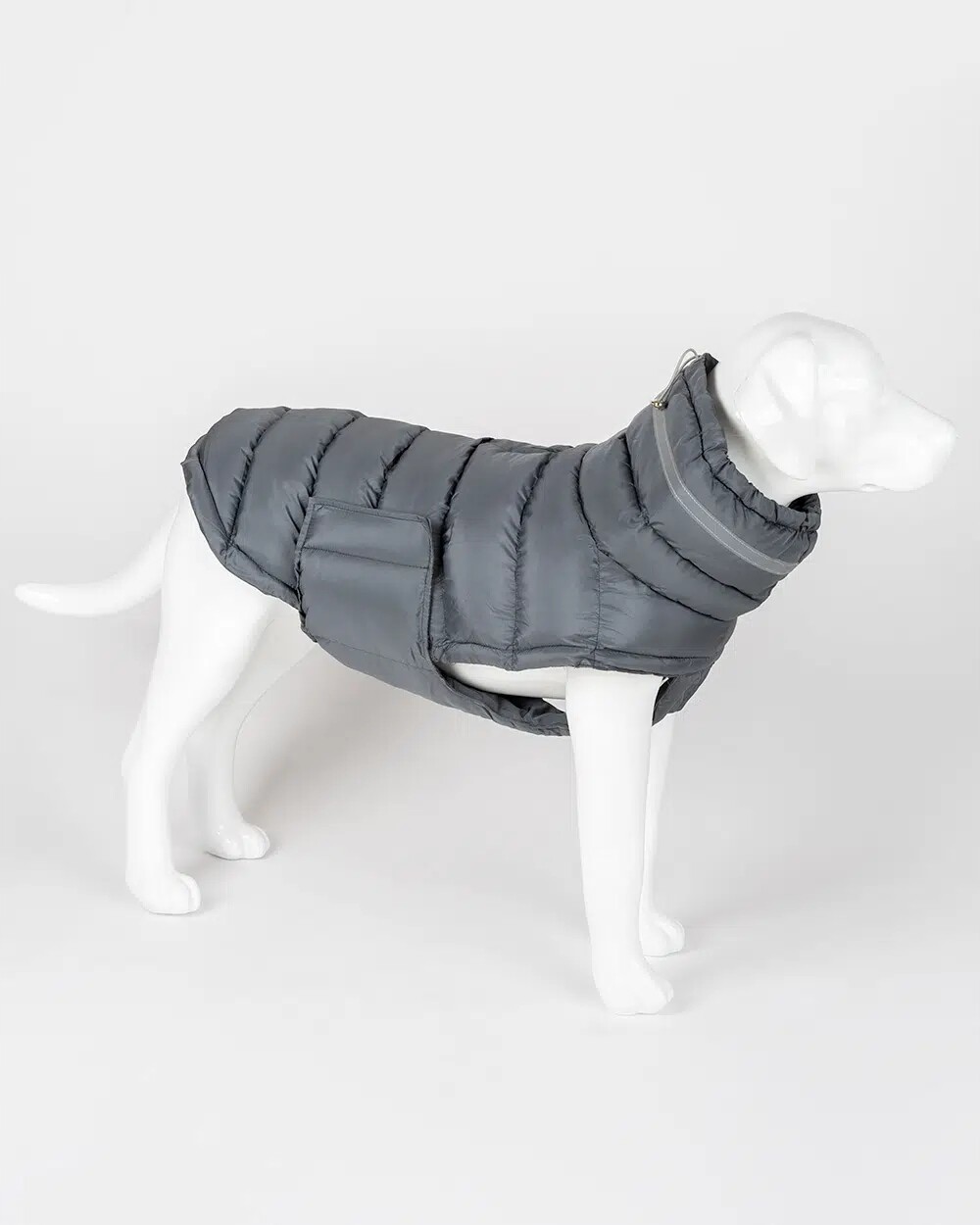 Péřová bunda pro velkého psa Damiano Grafitová 6XL