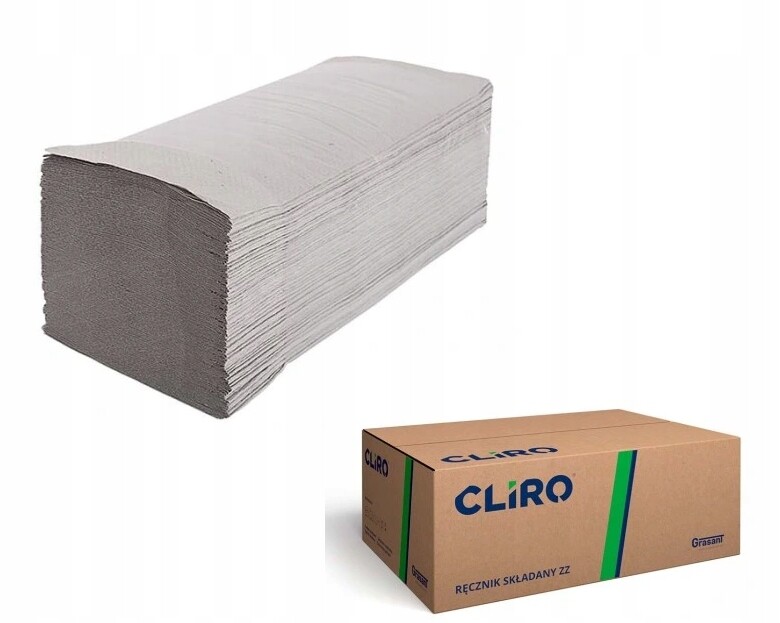 papírový ručník Zz a'200x20kpl Šedý