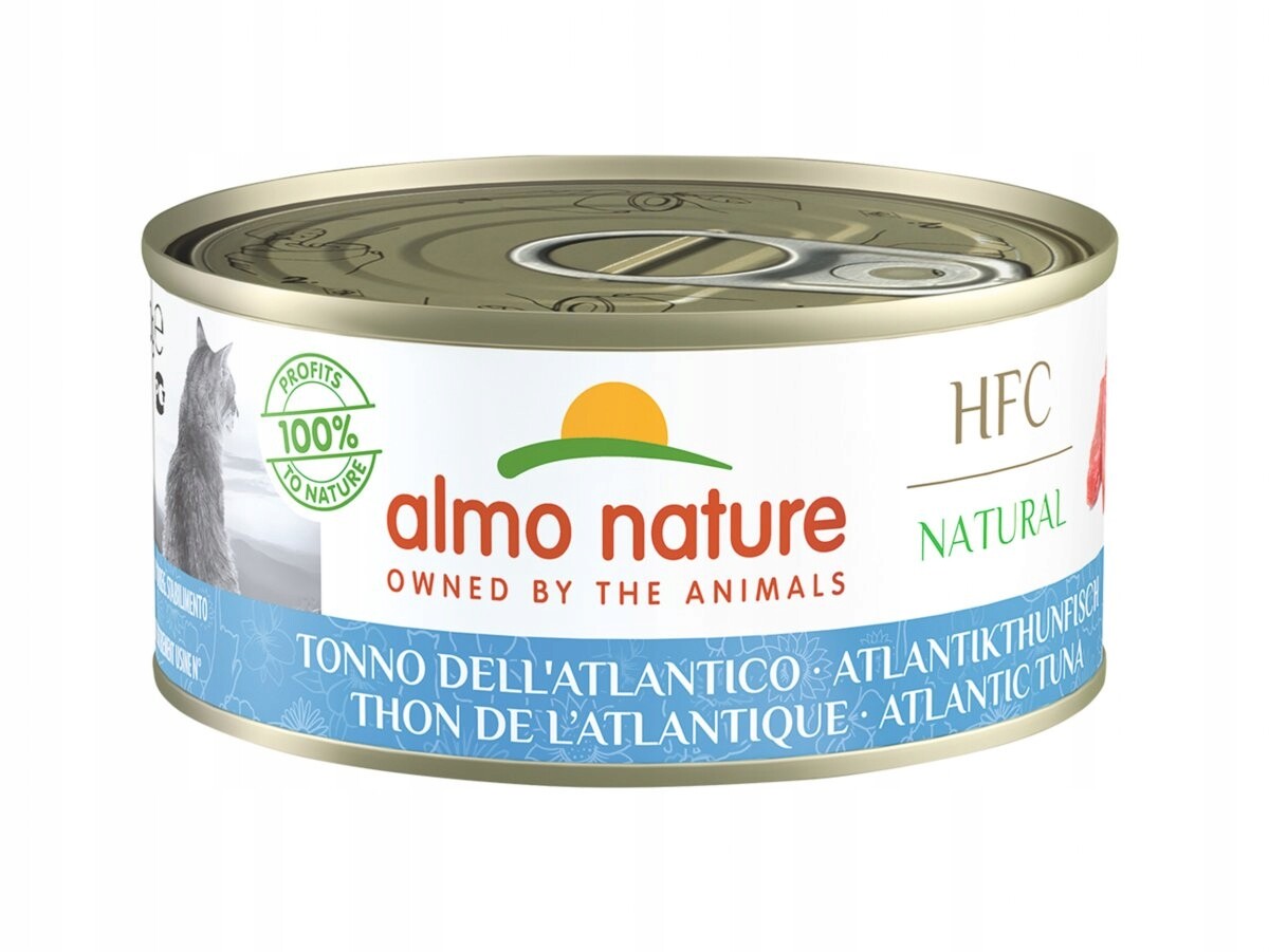 Almo Nature Hfc Natural Mokré krmivo pro kočky Tuňák atlantský 24 x 150 g