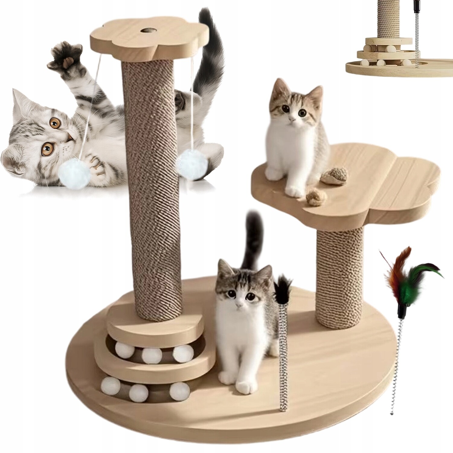 Drapak Budka Pro Kočky Malý Pelíšek Pro Kočky Sloupek