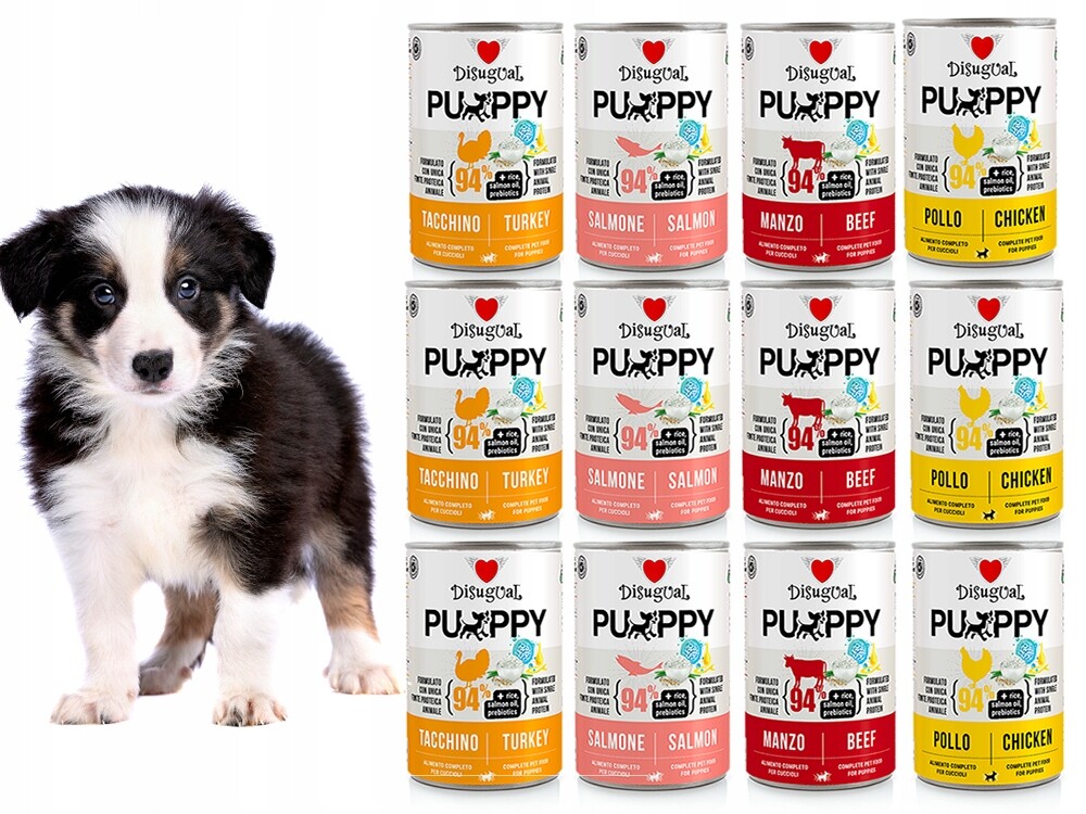 Disugual Monoproteinové Krmivo pro štěňata MIX Chutí 12 x 400 g