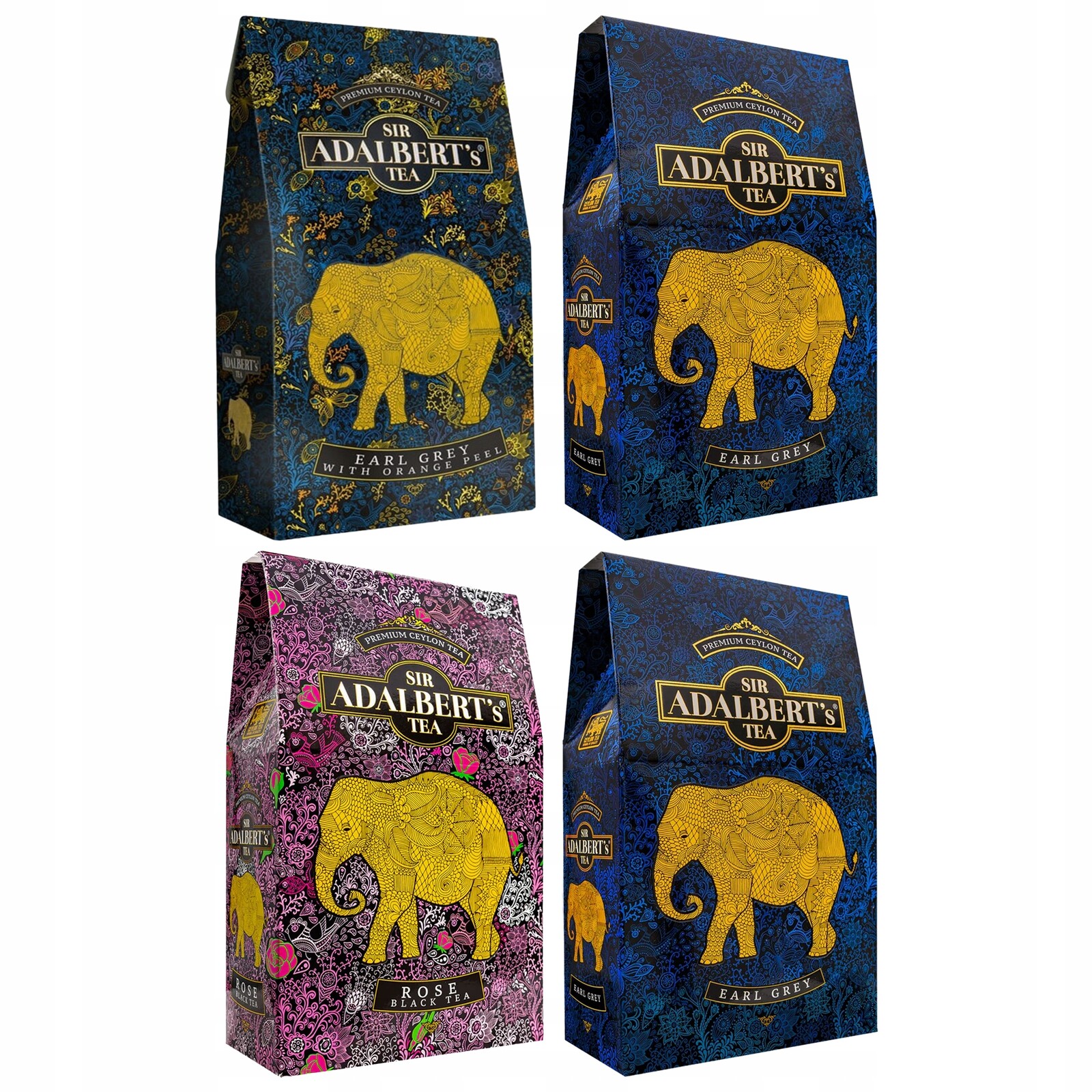 Dárková sada 4 listových čajů Adalbert's 3 příchutě čaj