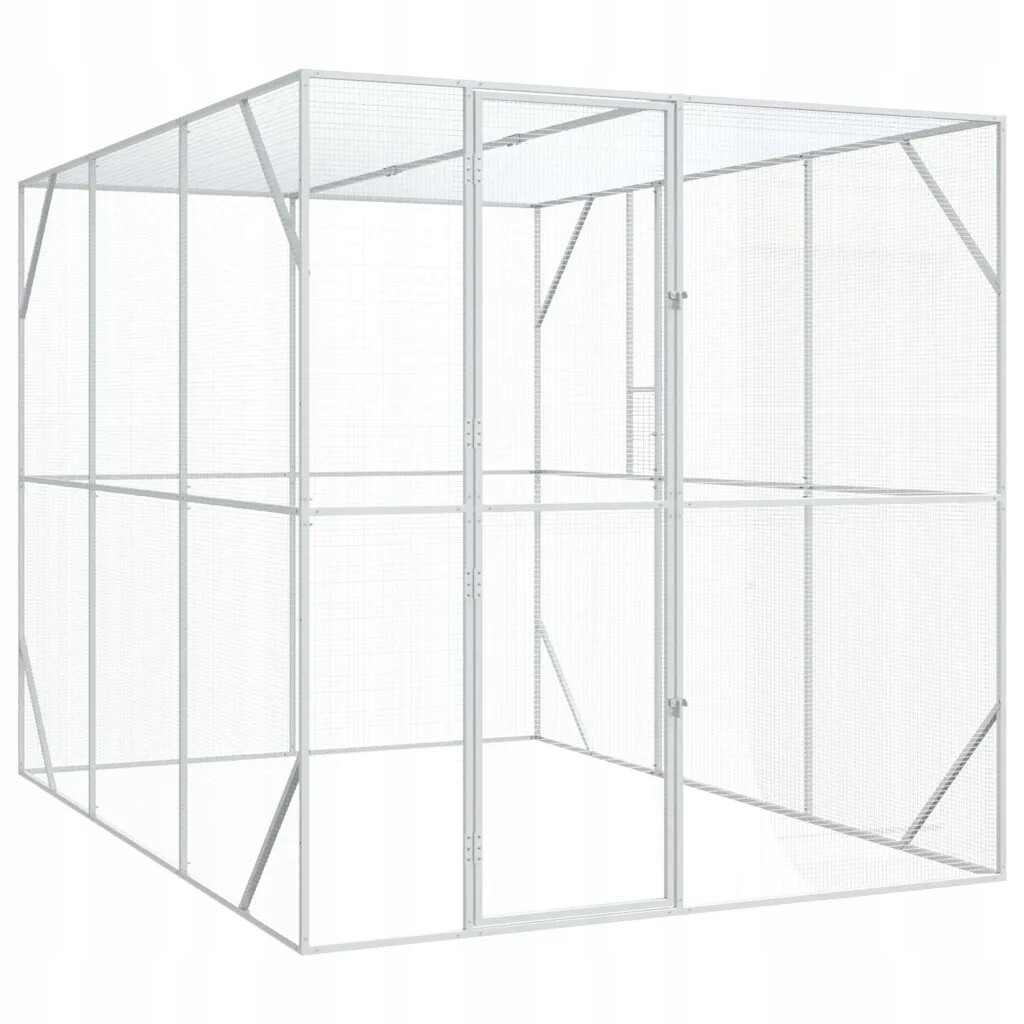 Ptačí klec Antracit 210 x 304 x 213 cm Pozinkovaná ocel