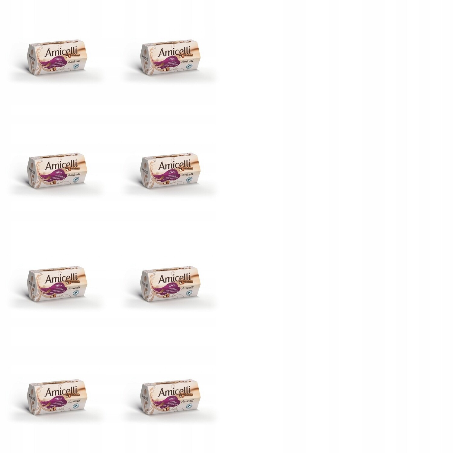 8 x 150 g Amicelli vaflové trubičky Půlkartonu