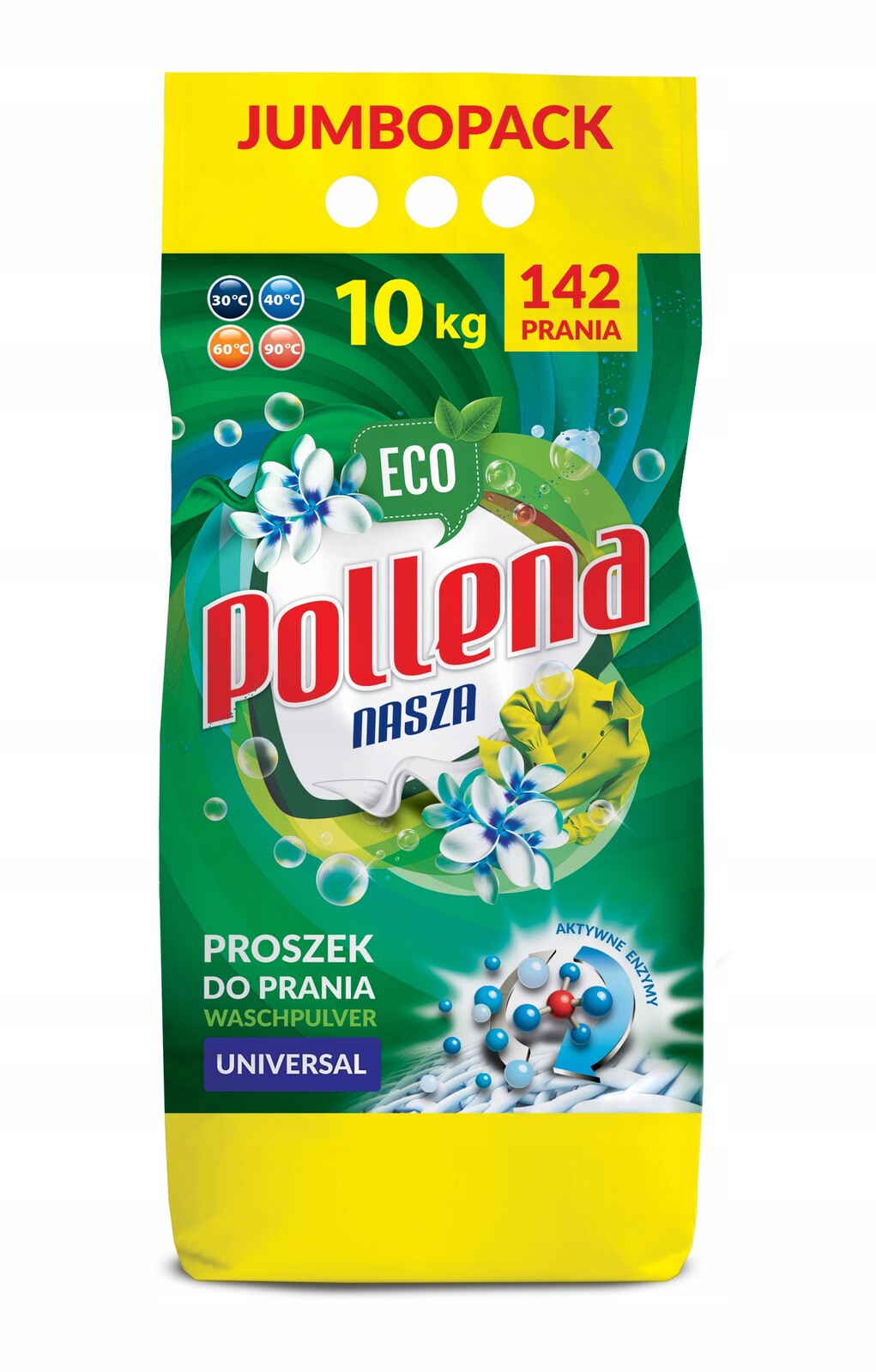 Pollena Naše Eco Universal 10kg prášek na praní 142 praní
