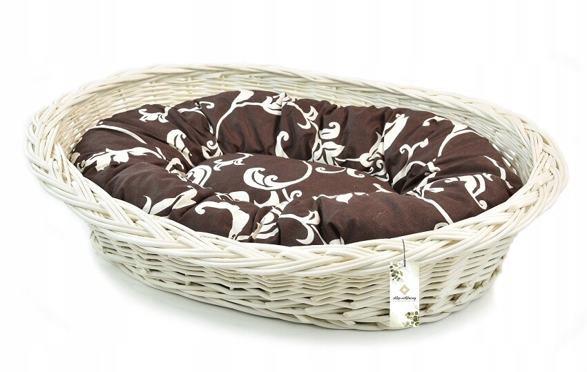 Pelíšek pro psa s polštářem Pelíšek pro zvířata z proutí Ecru 54 cm