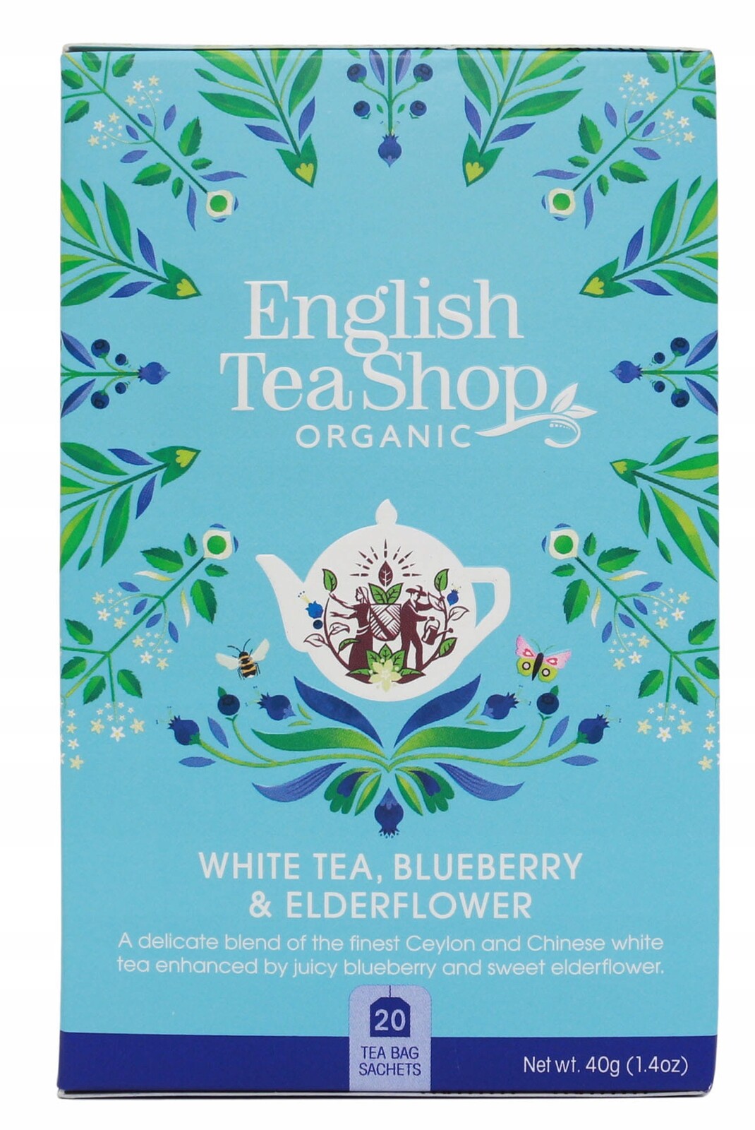 English Tea Shop White Tea Blueberry & Elderflower čaj 20 sáčků