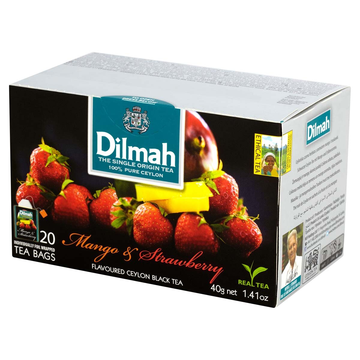 Dilmah Mango & Strawberry Flavoured Black Tea 20 x 2 g