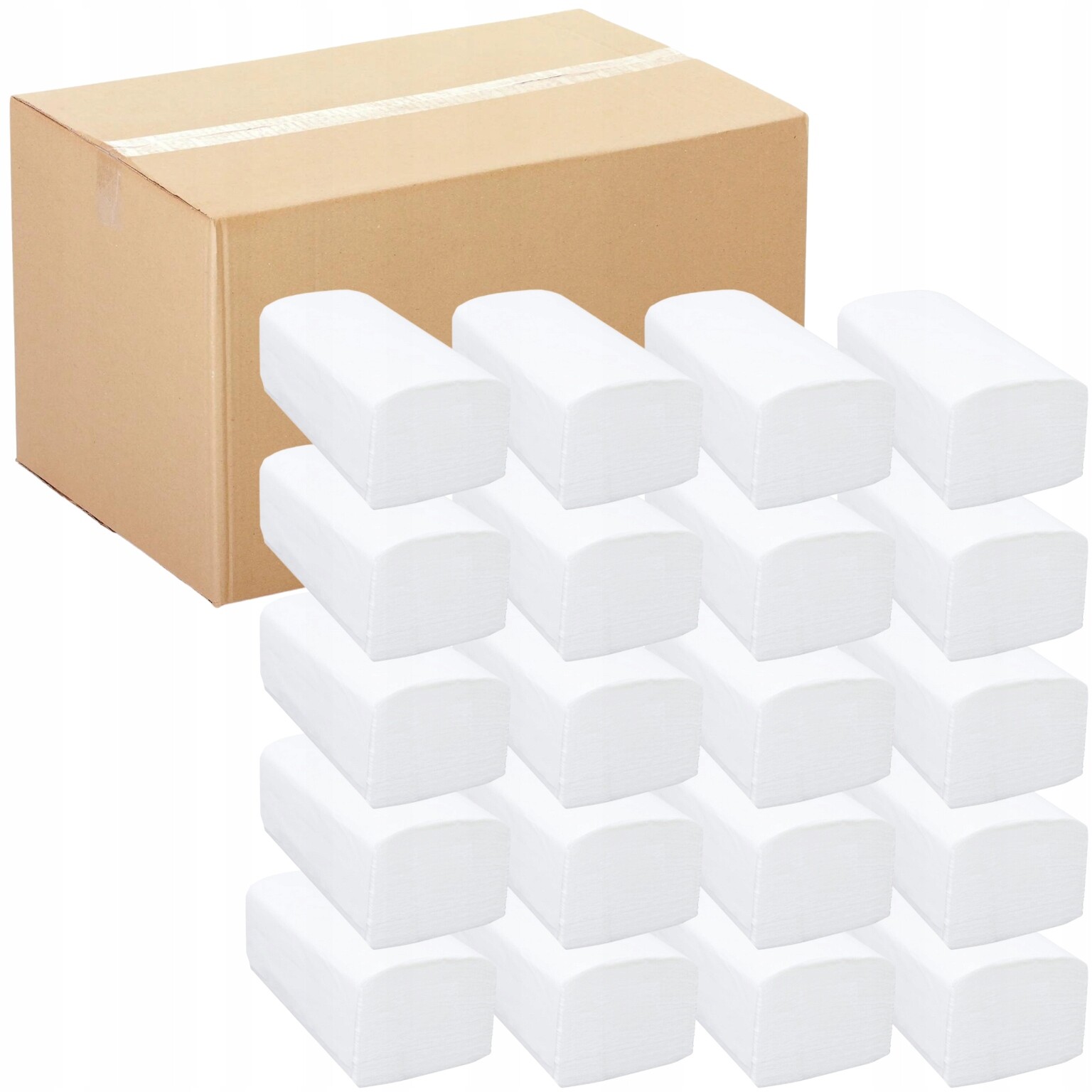 Papírové ručníky Zz V bílé celulóza 100% pro zásobník 4000 kusů