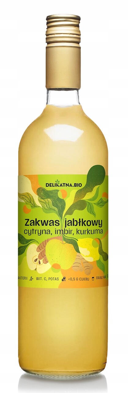 Jablečný Kvásek S Citronem, Zázvorem A Kurkumou Bio 700 ml Jemný (kvásek)
