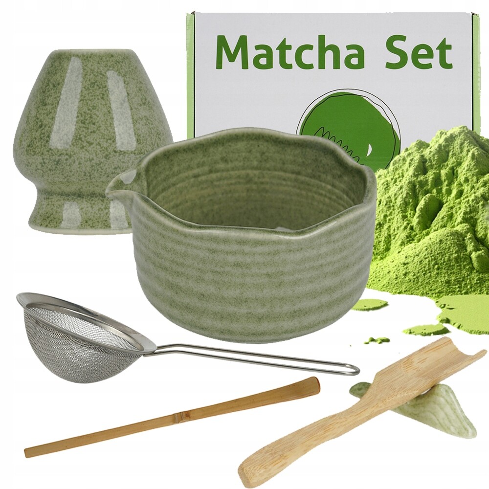 Sada Na Přípravu Matchy Tradiční Japonský Obřad Vaření Vynikající Dárek