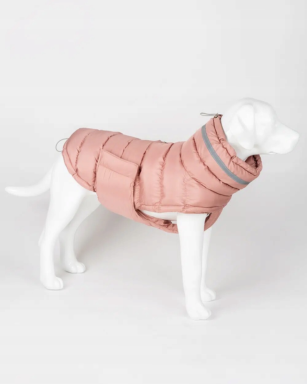 Péřová bunda pro velkého psa Damiano Růžová 6XL