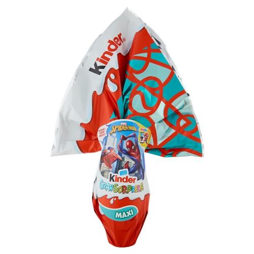 Vajíčko S Překvapením Čokoládové Kinder Gran Sorpresa Maxi Spider Man 220 g