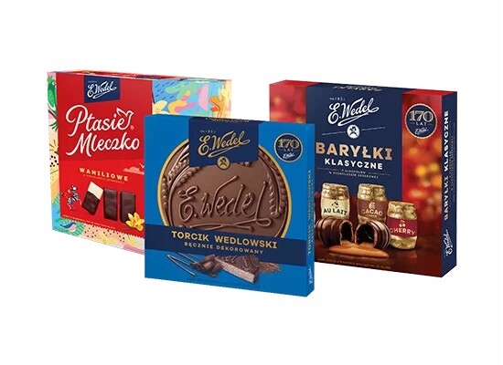 Čokoládky E.Wedel 760 g s Ptačím mlékem, dortíkem a barely