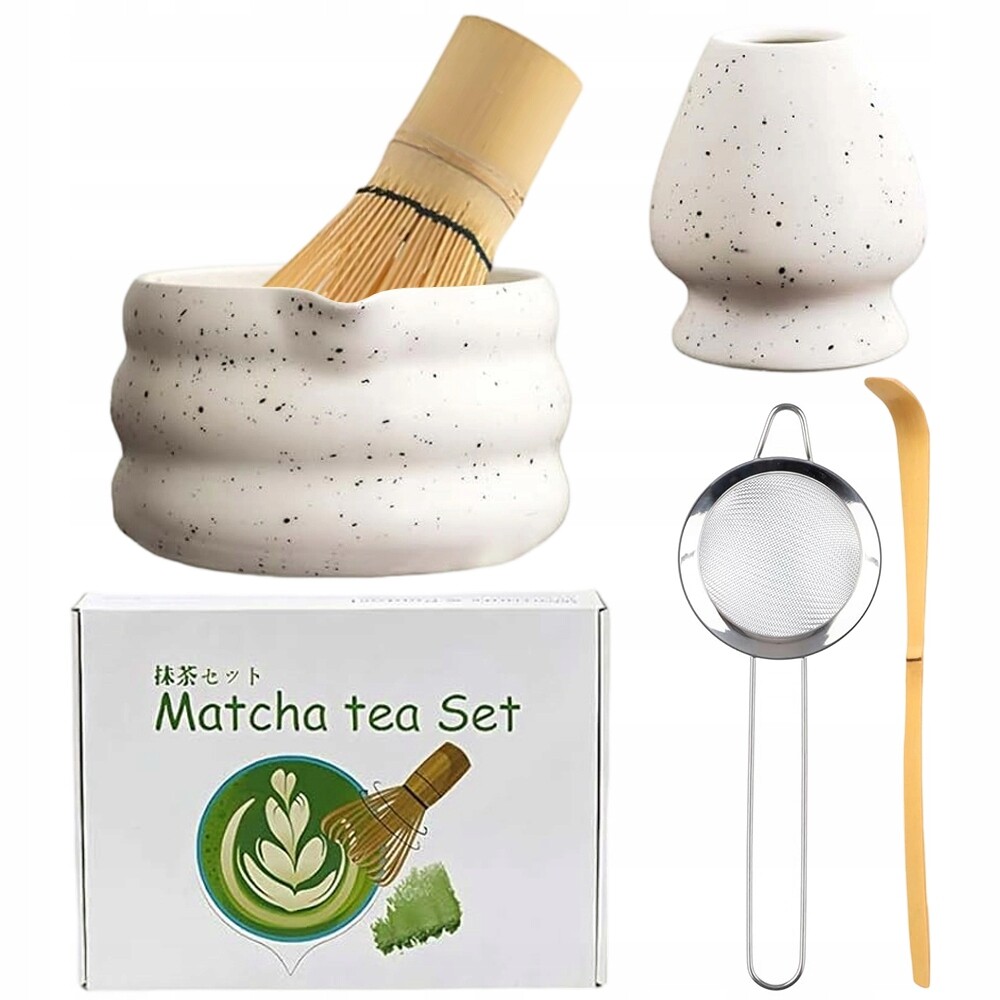 5 Sada pro Matchu Obřadní Matcha Tradiční a Šálek Chasen Chashaku