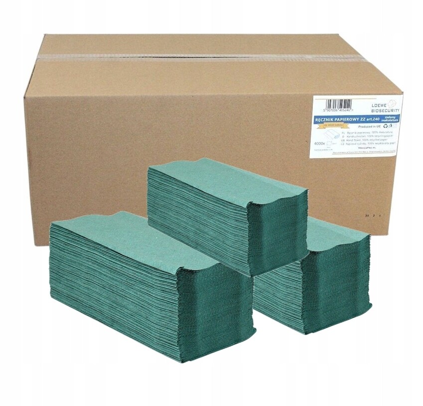 Papírové Ručníky Zz Zelené 25X23 Loewe Biosecurity Karton