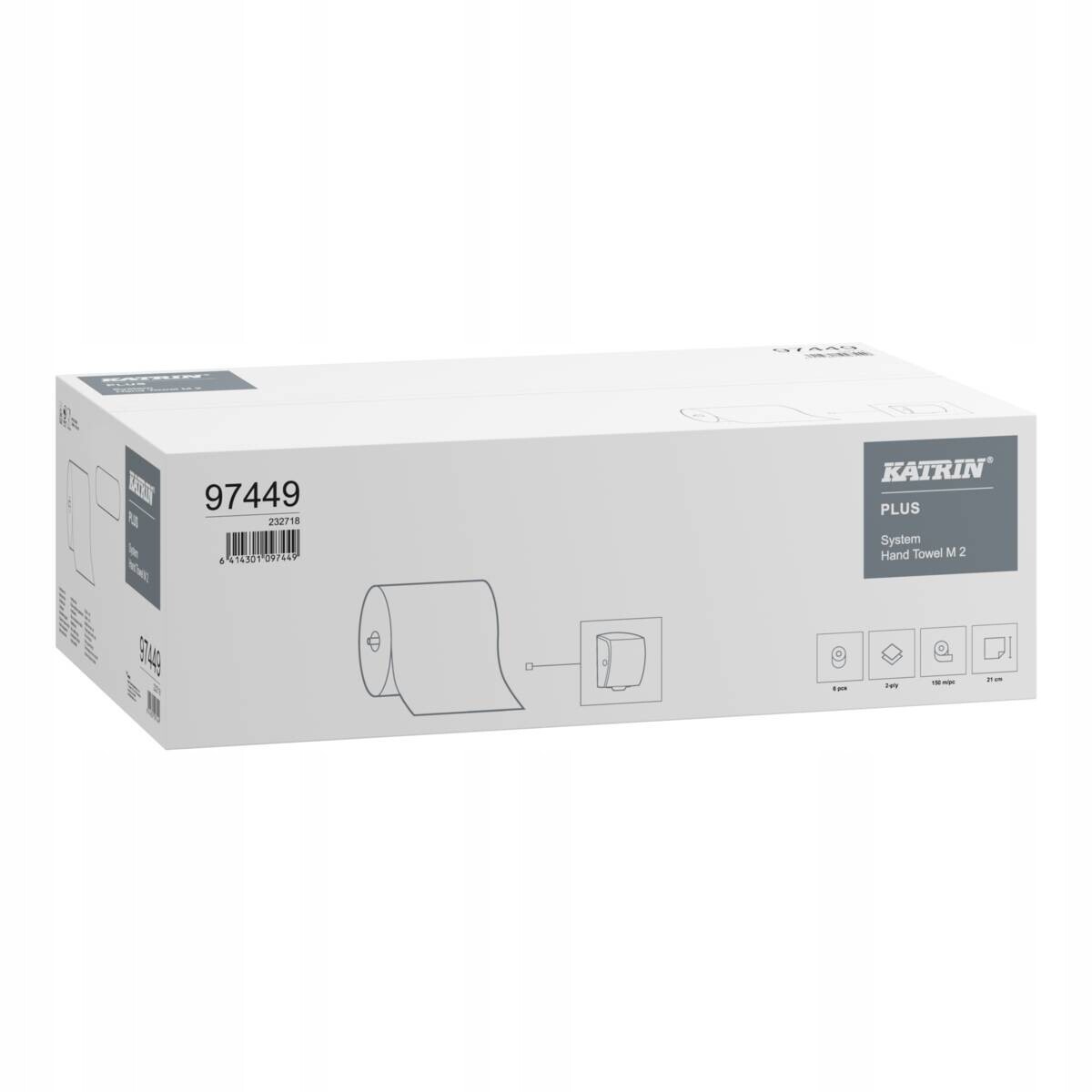 Papírový Ručník Katrin Plus System M pro zásobník v roli, 6 rolí